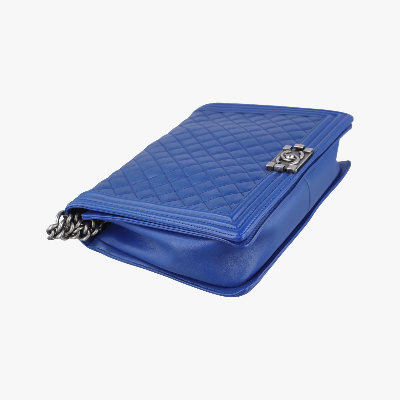 Pre-owned Chanel BOY CHANEL Blue leather A67087 shoulderbag | stylenewstar