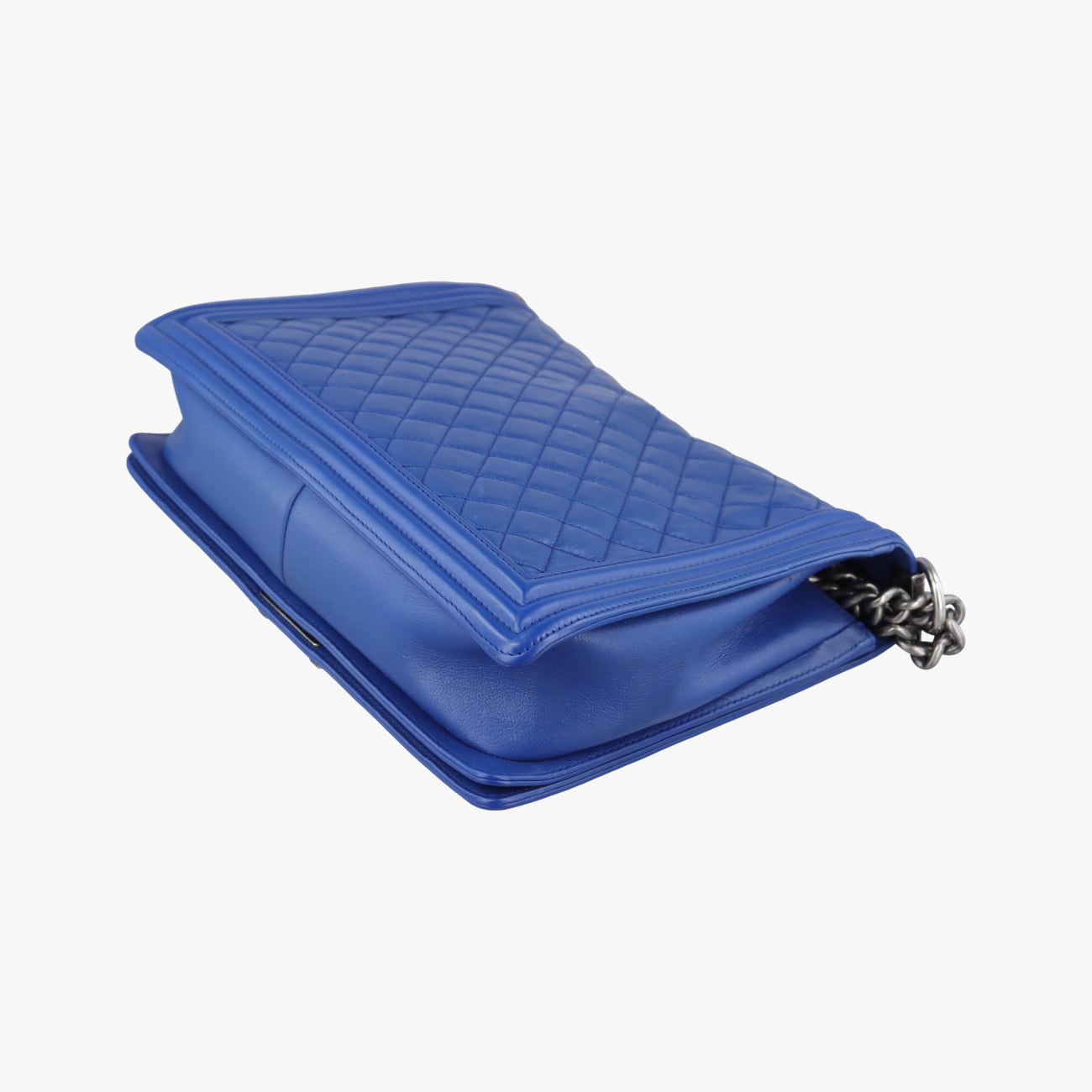 Pre-owned Chanel BOY CHANEL Blue leather A67087 shoulderbag | stylenewstar