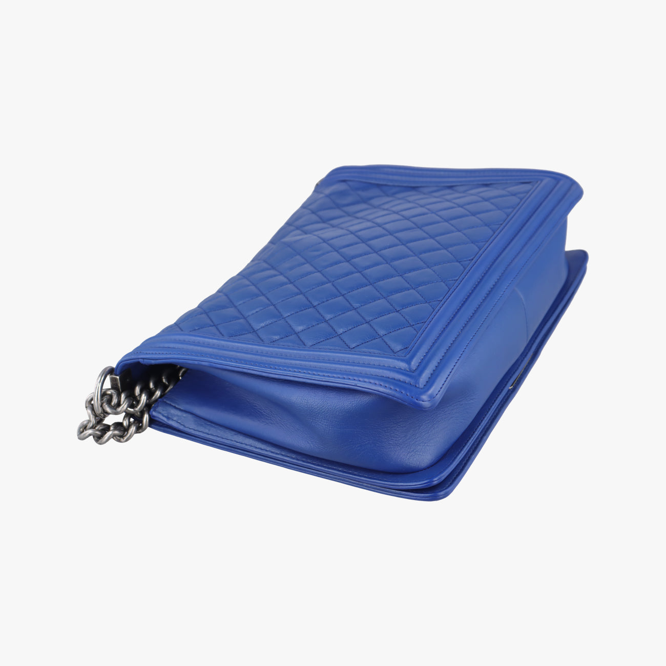 Pre-owned Chanel BOY CHANEL Blue leather A67087 shoulderbag | stylenewstar