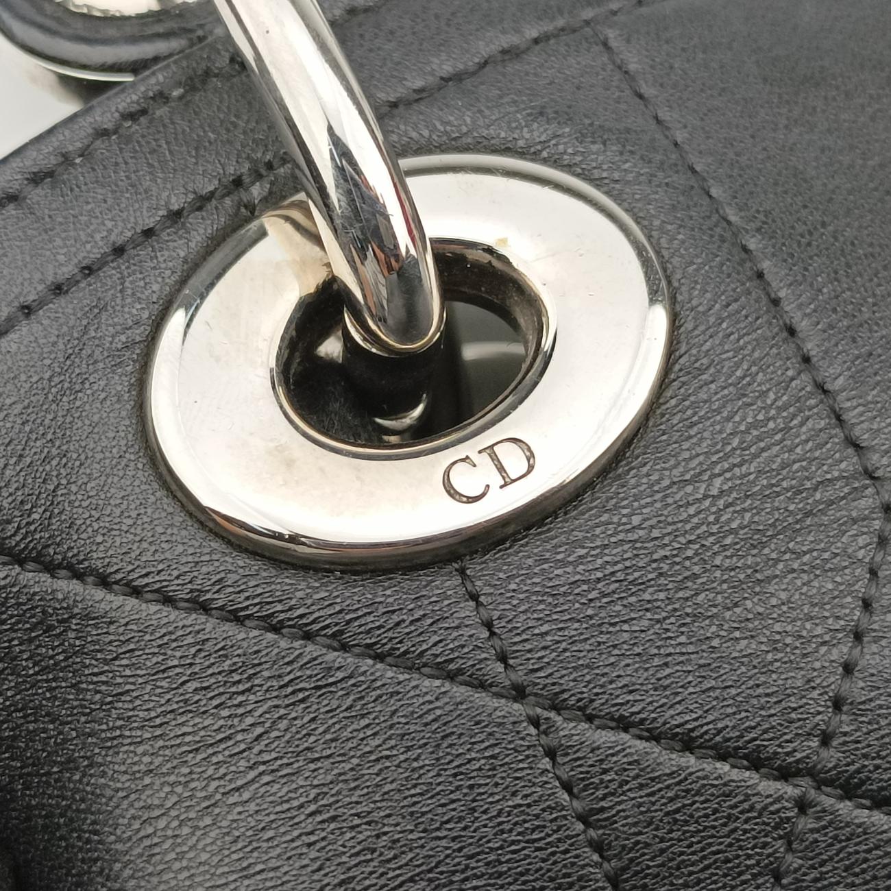 Pre-owned Christian Dior granville Black Leather  handbag | stylenewstar