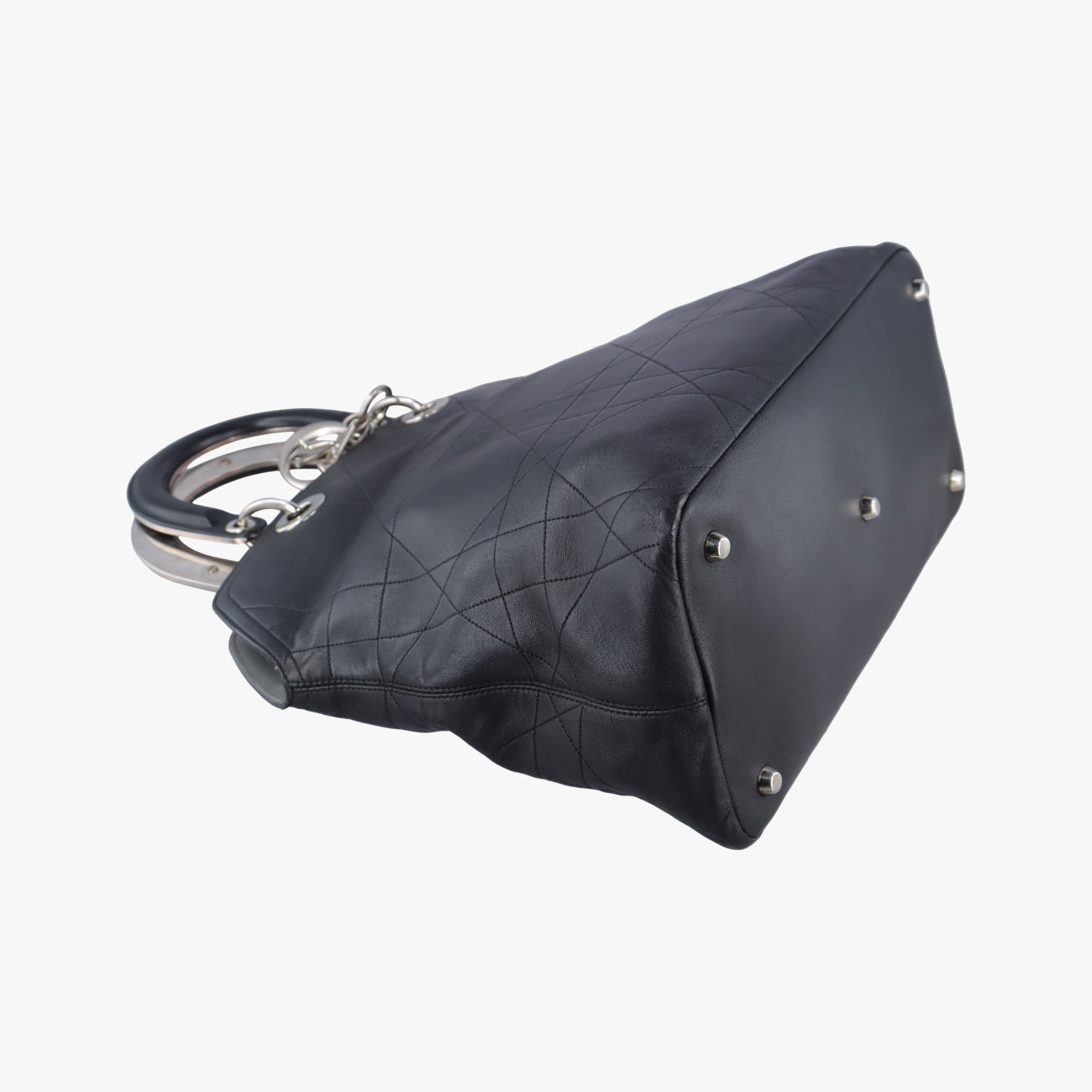 Pre-owned Christian Dior granville Black Leather  handbag | stylenewstar