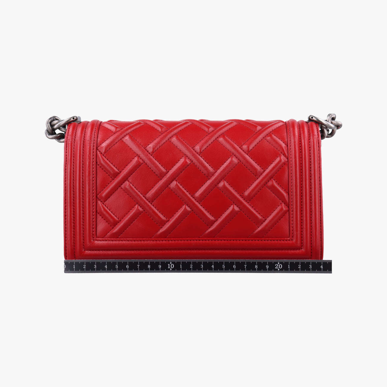 Pre-owned Chanel BOY CHANEL Red lambskin A66094 shoulderbag | stylenewstar