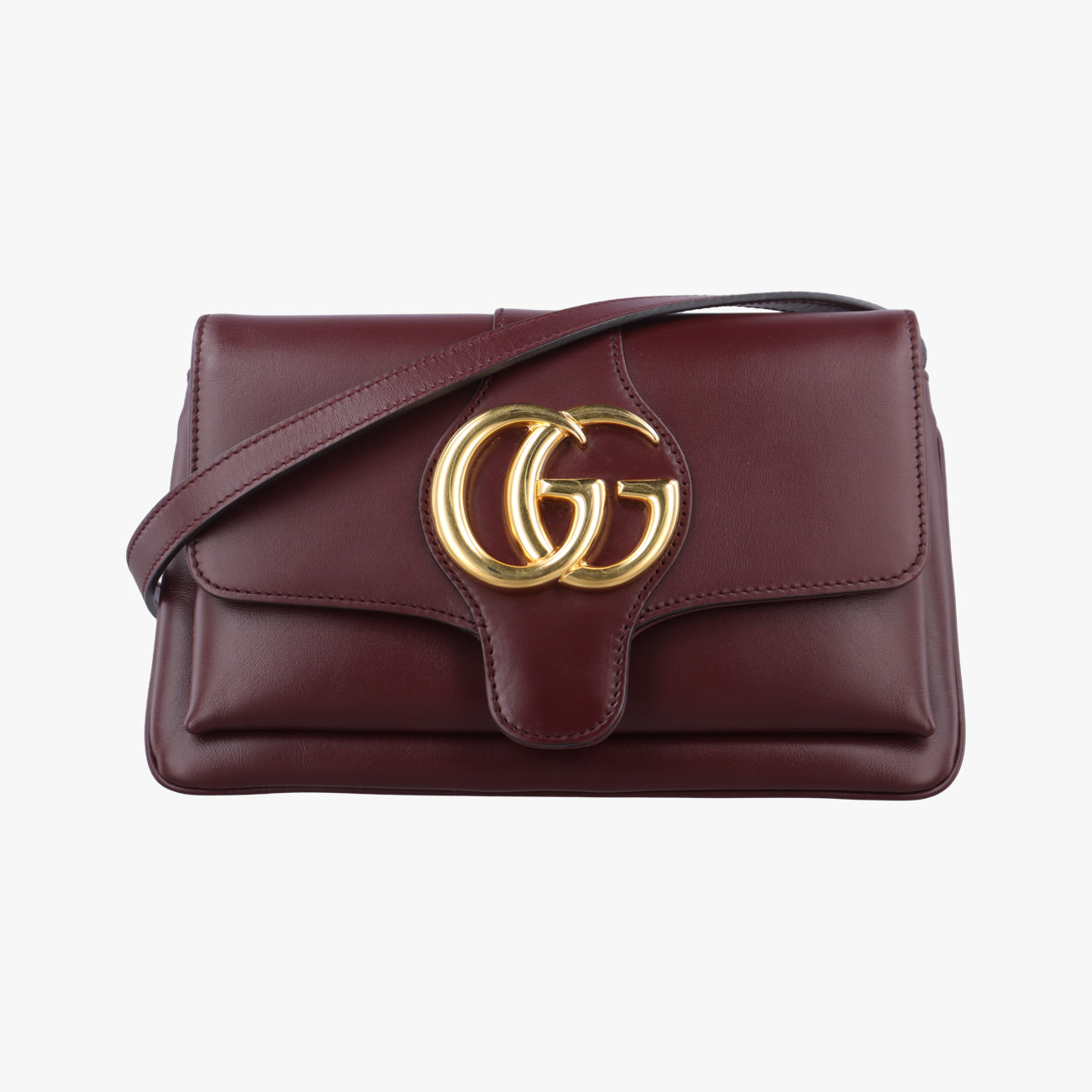 Pre-owned Gucci Arli Burgundy Leather 550129 shoulderbag | stylenewstar