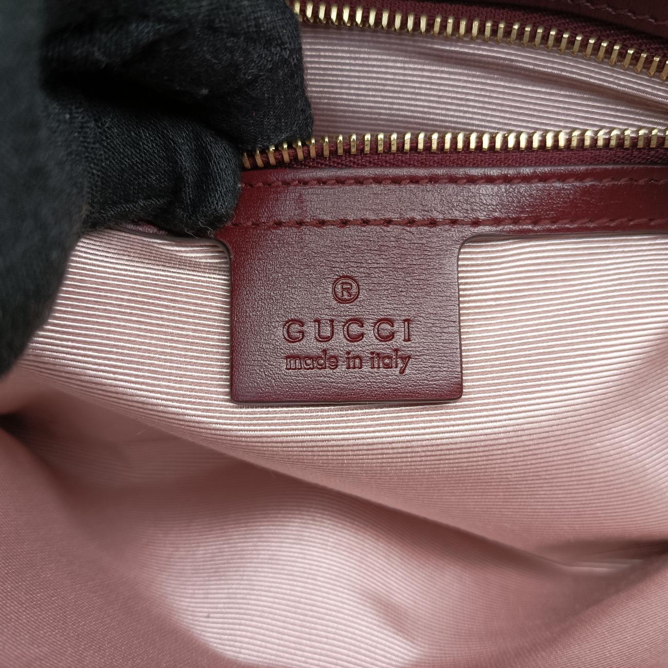 Pre-owned Gucci Arli Burgundy Leather 550129 shoulderbag | stylenewstar