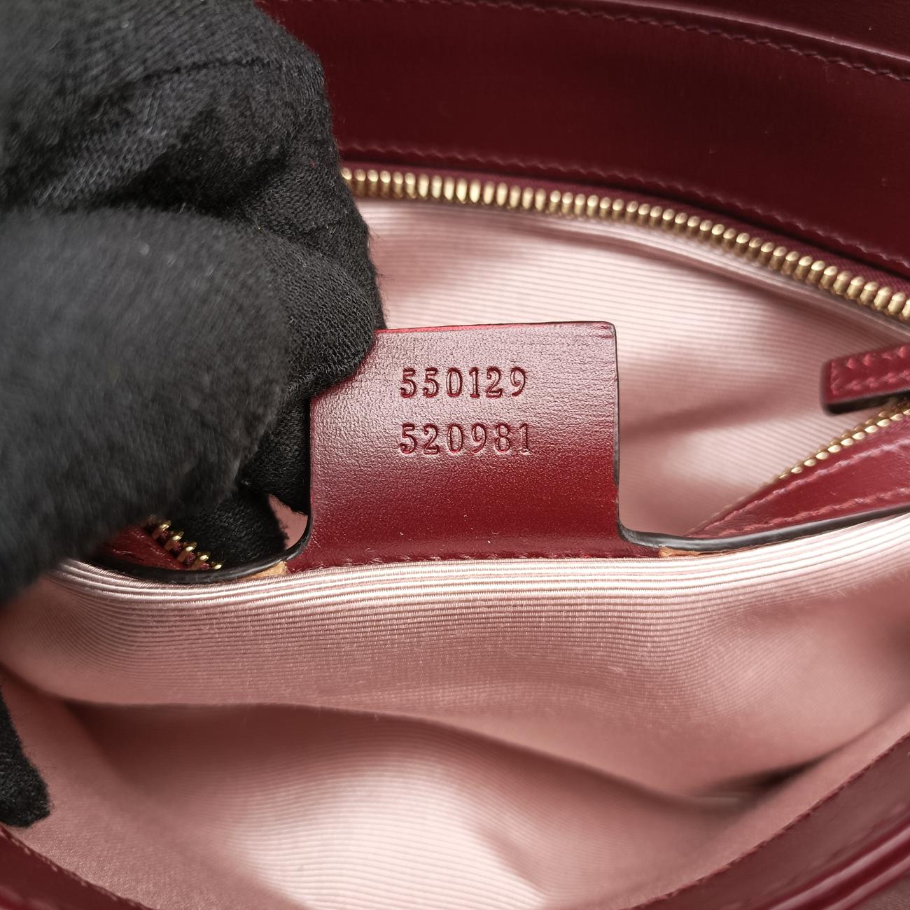 Pre-owned Gucci Arli Burgundy Leather 550129 shoulderbag | stylenewstar