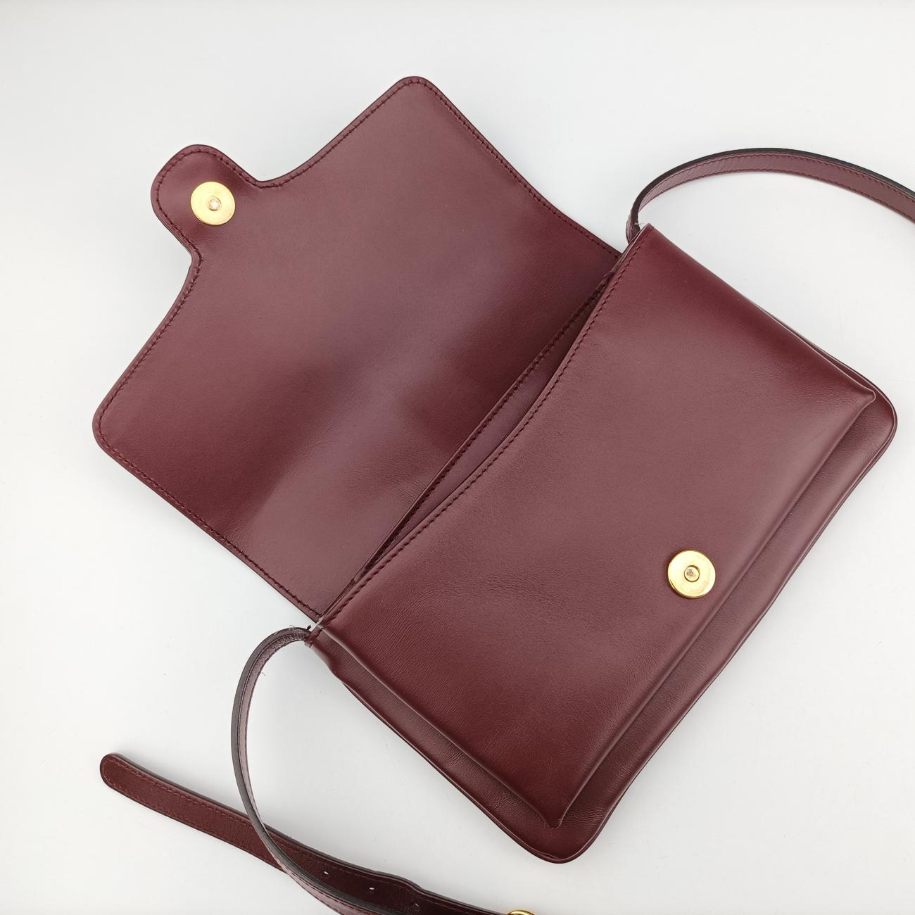 Pre-owned Gucci Arli Burgundy Leather 550129 shoulderbag | stylenewstar