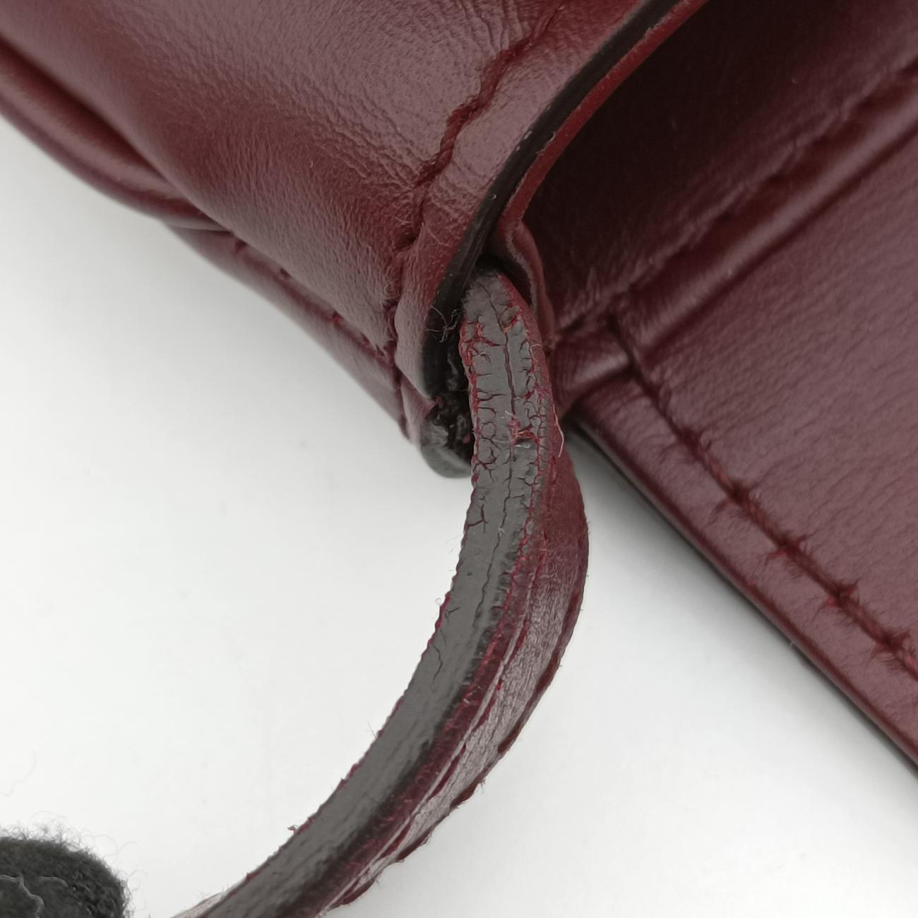 Pre-owned Gucci Arli Burgundy Leather 550129 shoulderbag | stylenewstar