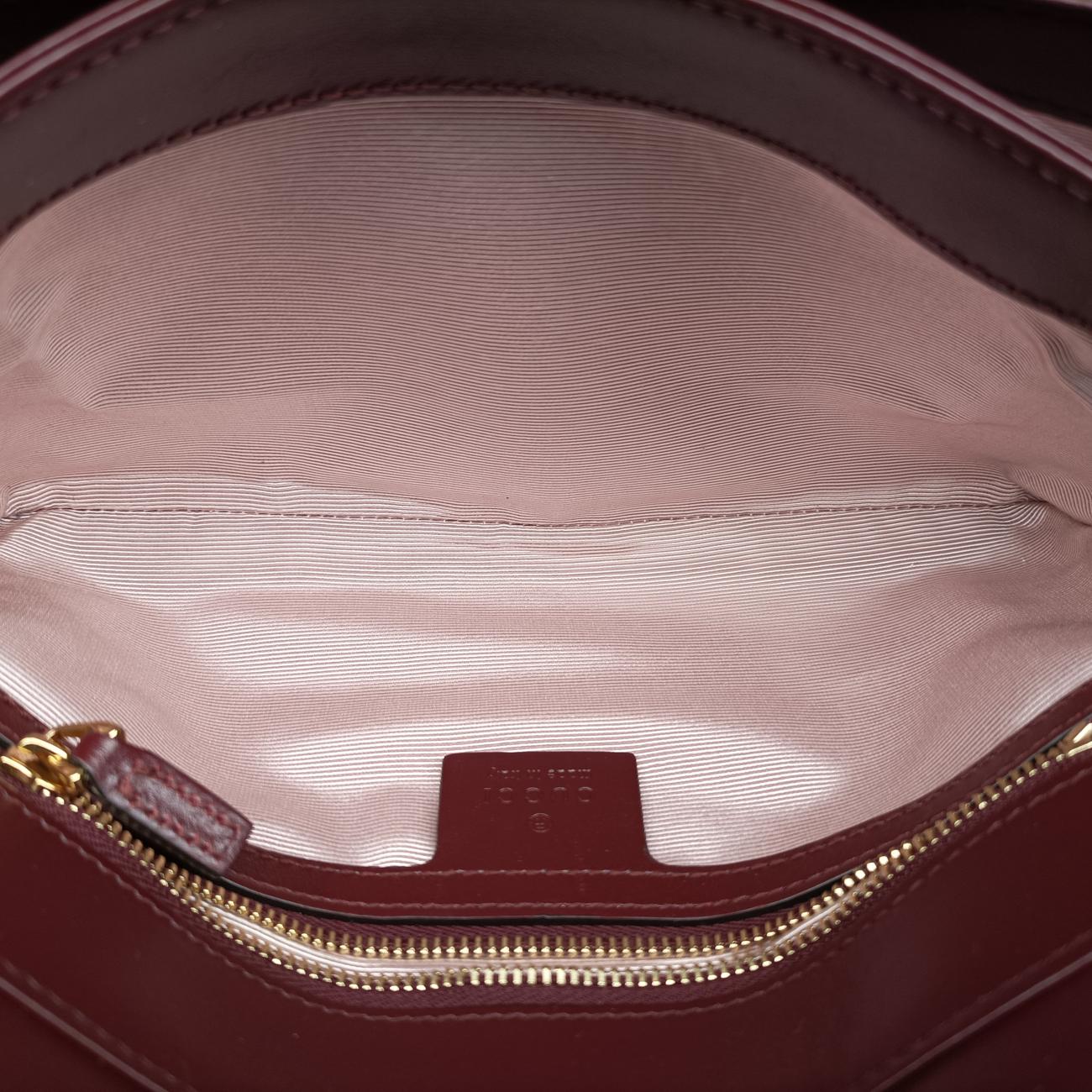 Pre-owned Gucci Arli Burgundy Leather 550129 shoulderbag | stylenewstar