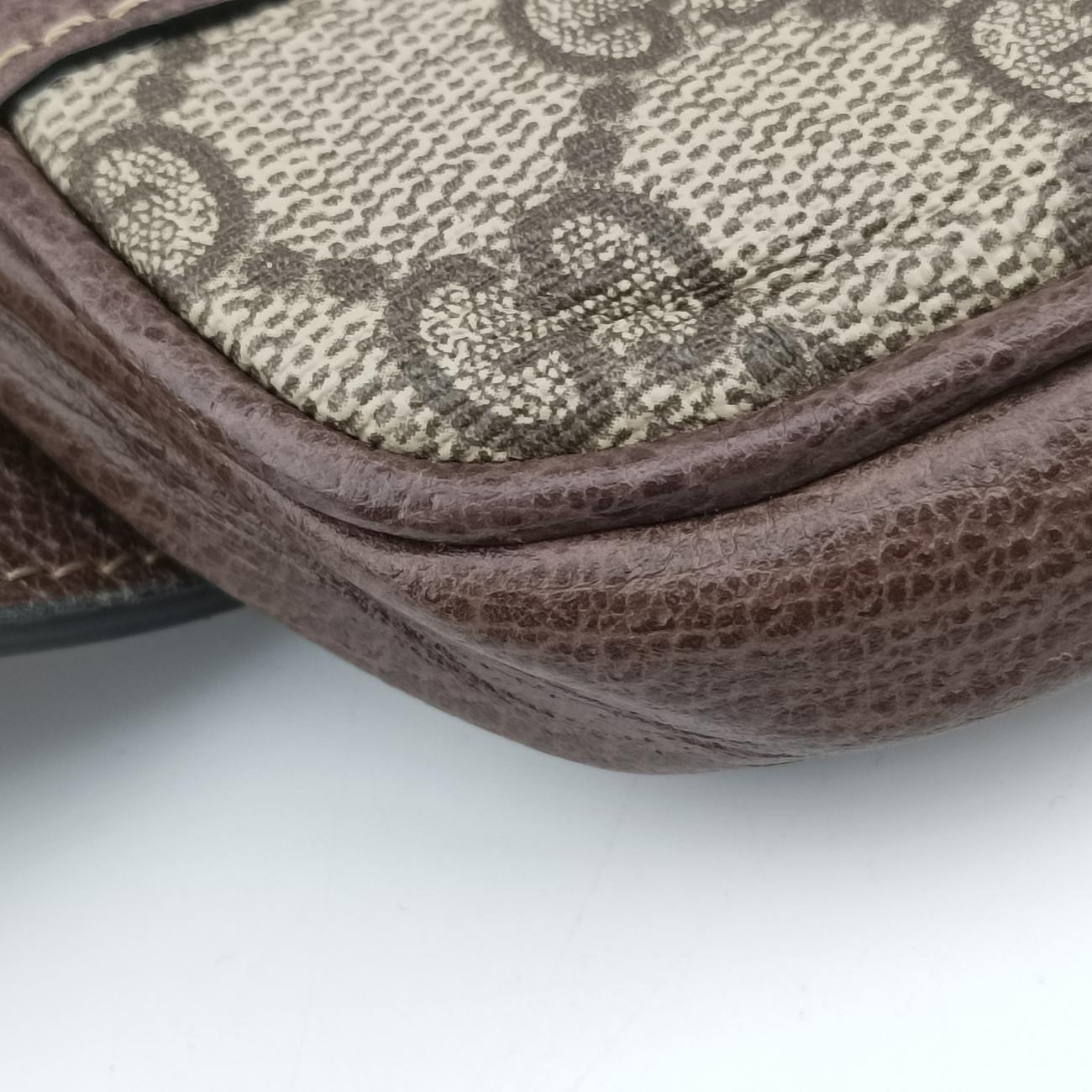 Pre-owned Gucci Ophidia Brown×Multicolour PVC coated canvas×Leather 519308 bum bag/waist bag | stylenewstar