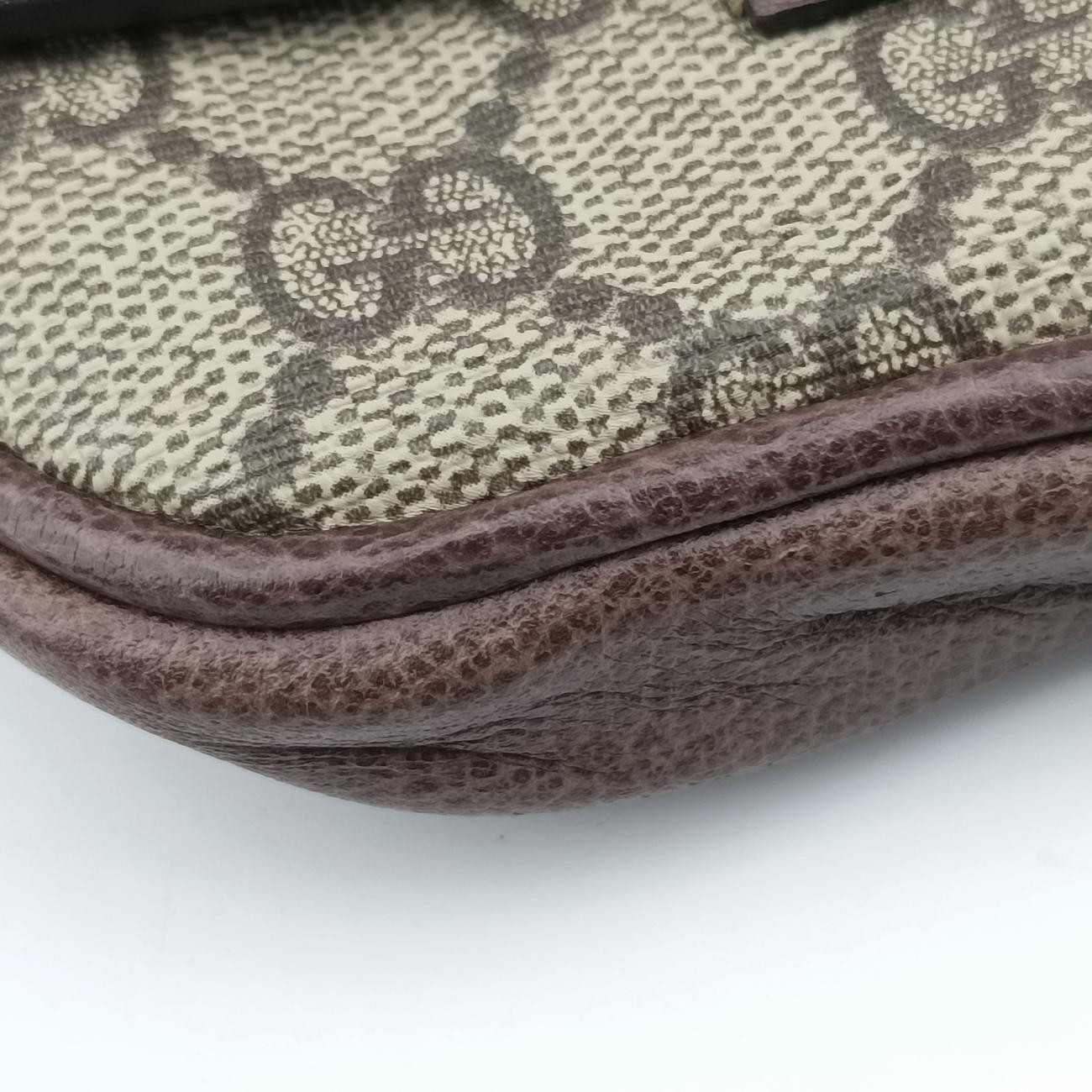 Pre-owned Gucci Ophidia Brown×Multicolour PVC coated canvas×Leather 519308 bum bag/waist bag | stylenewstar