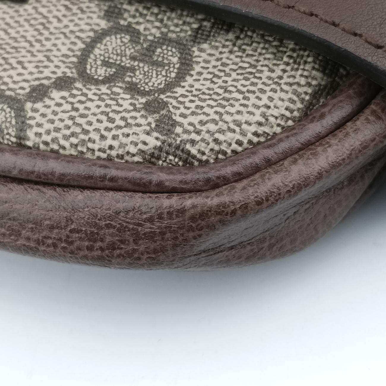 Pre-owned Gucci Ophidia Brown×Multicolour PVC coated canvas×Leather 519308 bum bag/waist bag | stylenewstar