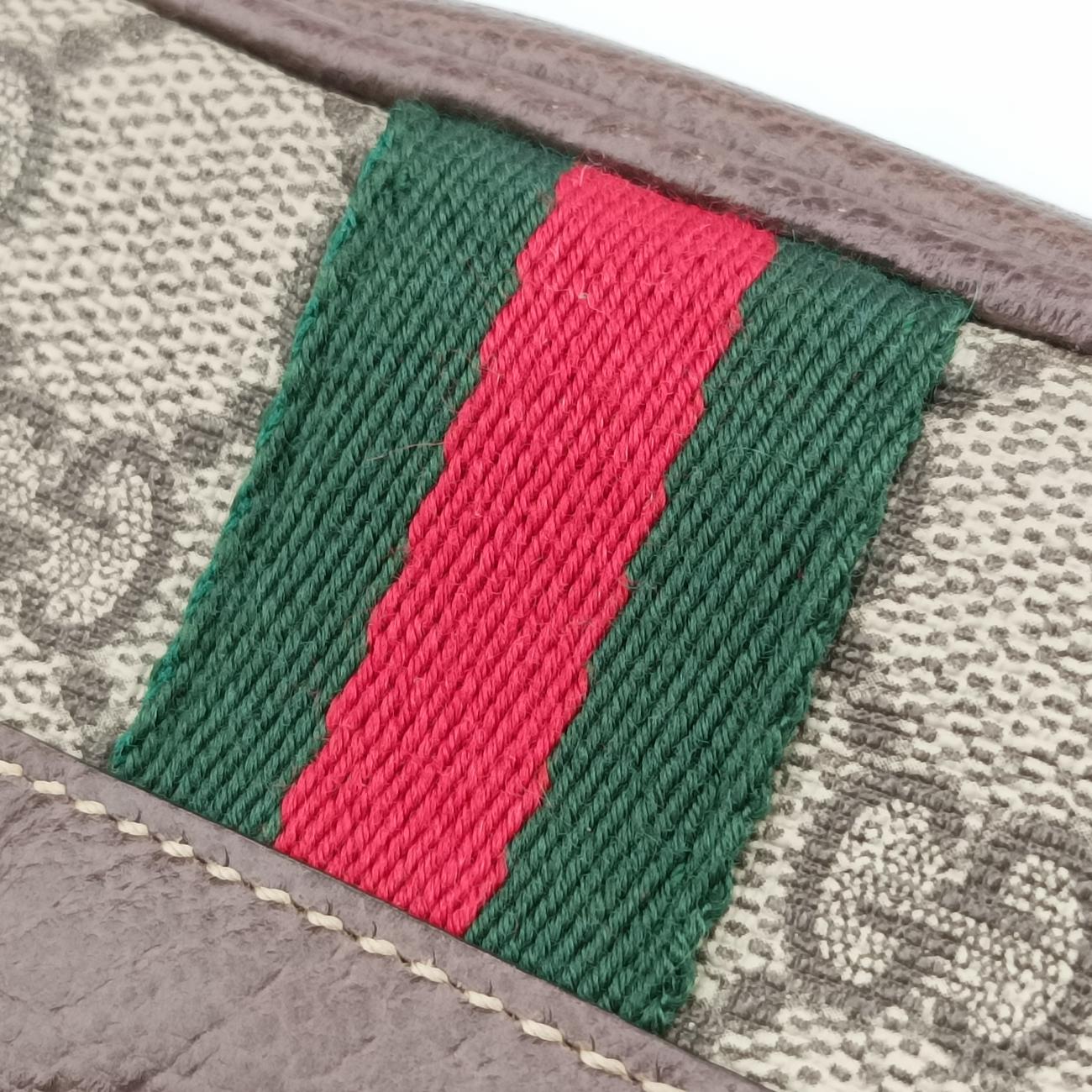 Pre-owned Gucci Ophidia Brown×Multicolour PVC coated canvas×Leather 519308 bum bag/waist bag | stylenewstar