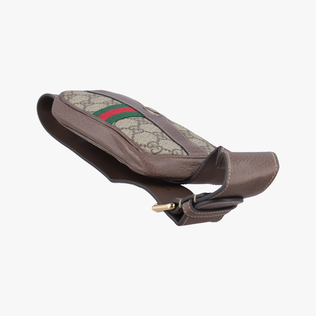 Pre-owned Gucci Ophidia Brown×Multicolour PVC coated canvas×Leather 519308 bum bag/waist bag | stylenewstar