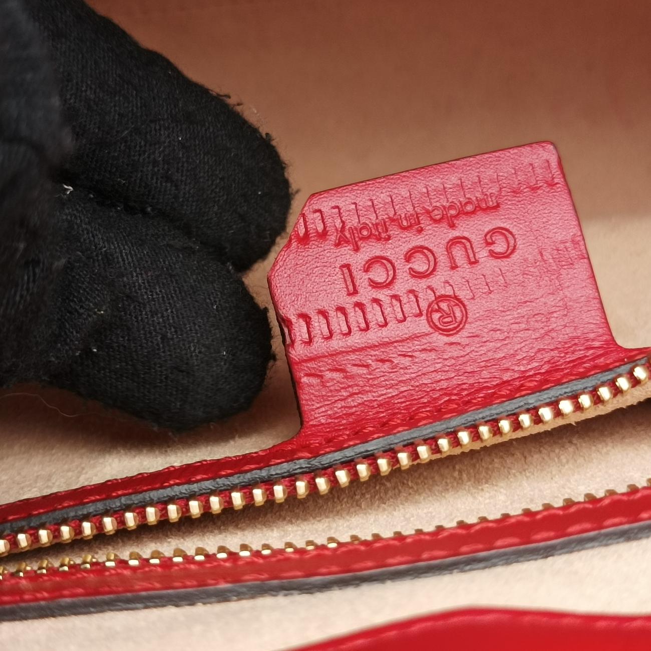 Pre-owned Gucci Bamboo Web Nymphaea Red Leather 459076 shoulderbag | stylenewstar