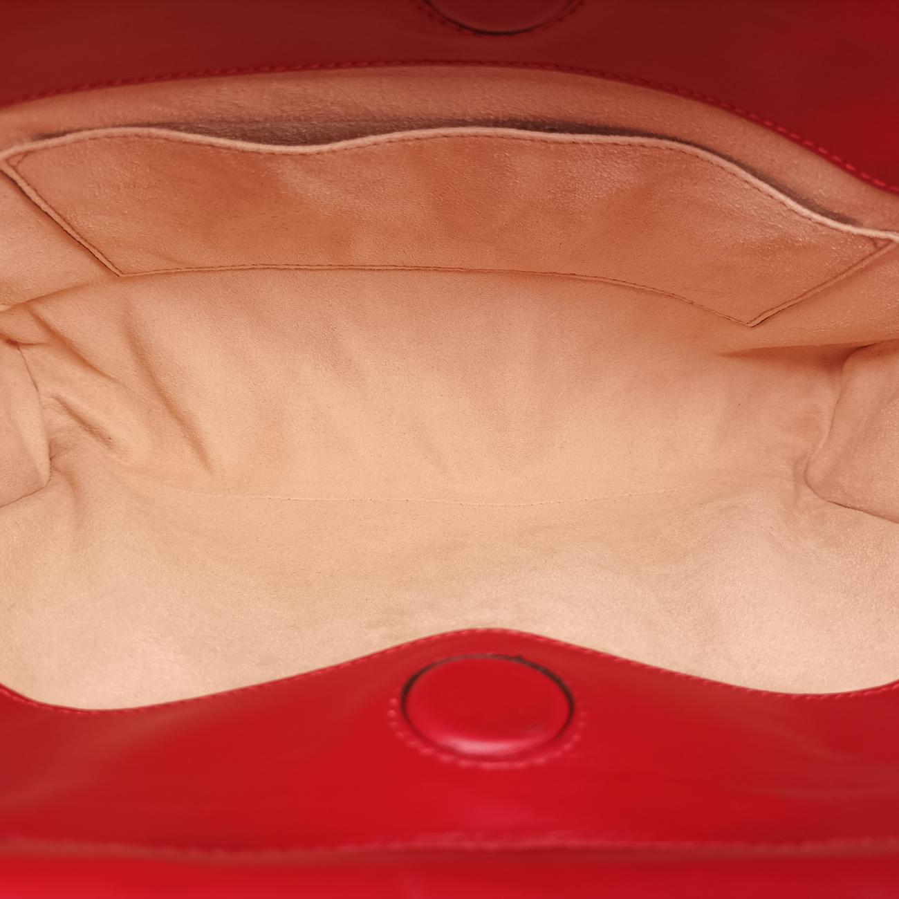 Pre-owned Gucci Bamboo Web Nymphaea Red Leather 459076 shoulderbag | stylenewstar