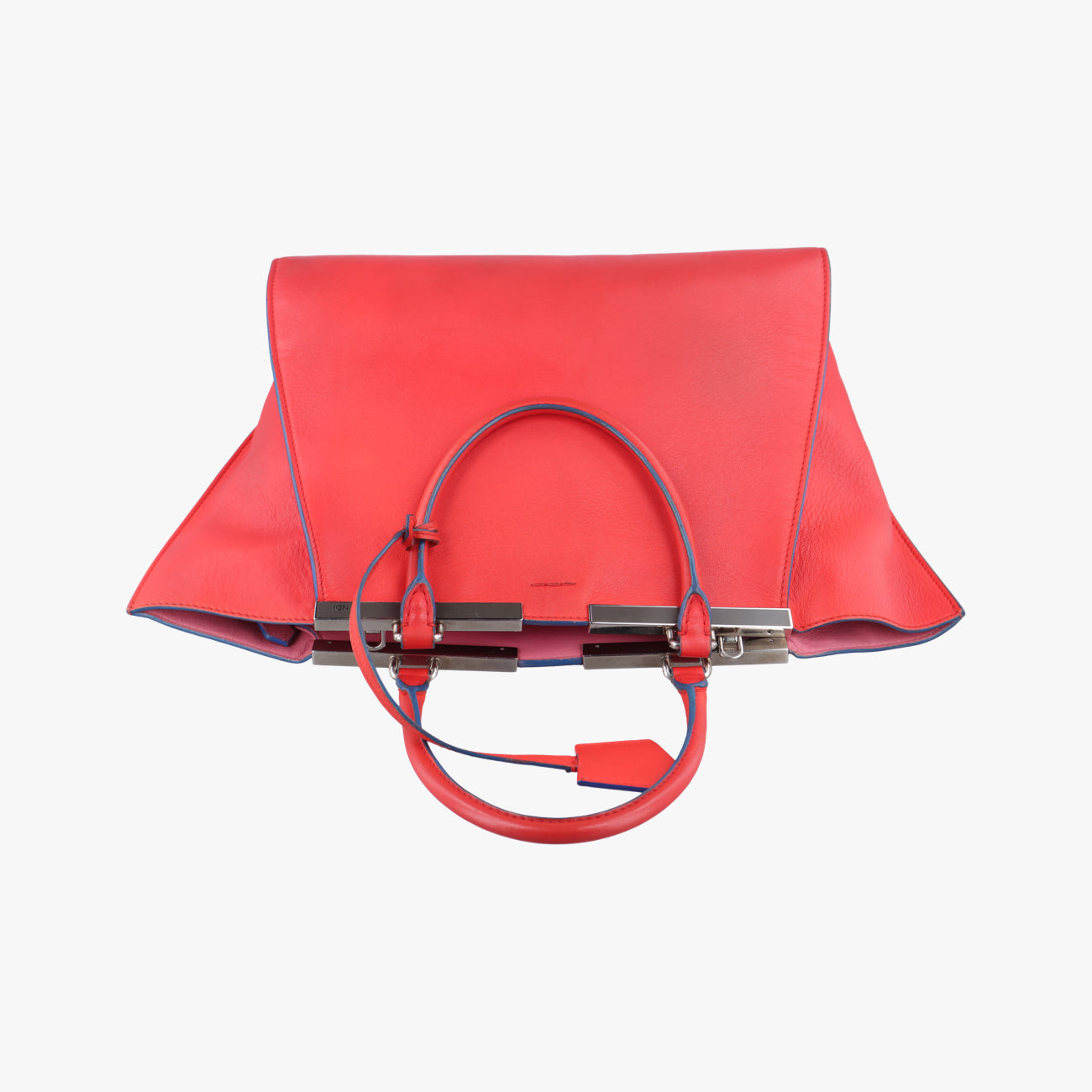 Pre-owned Fendi Troyage Trois Jours Red Leather 8BH279 shoulderbag | stylenewstar