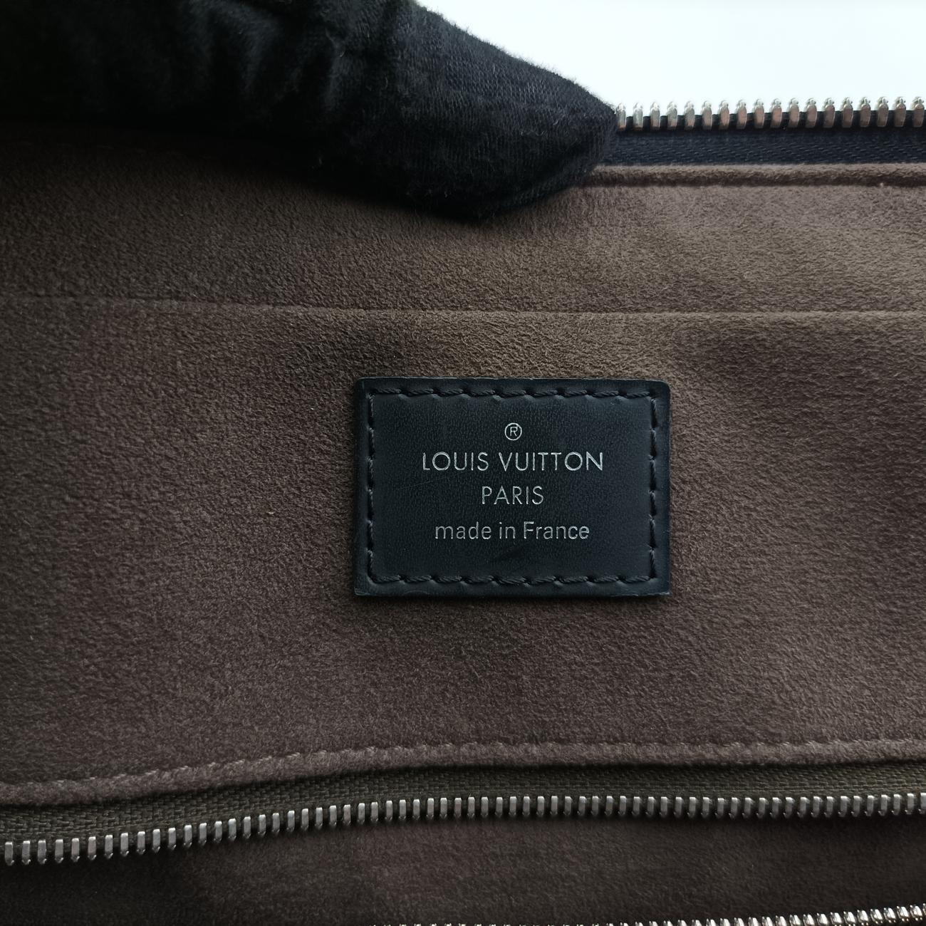 Pre-owned Louis Vuitton Porto Document Voyage Black Epi M59162 handbag | stylenewstar