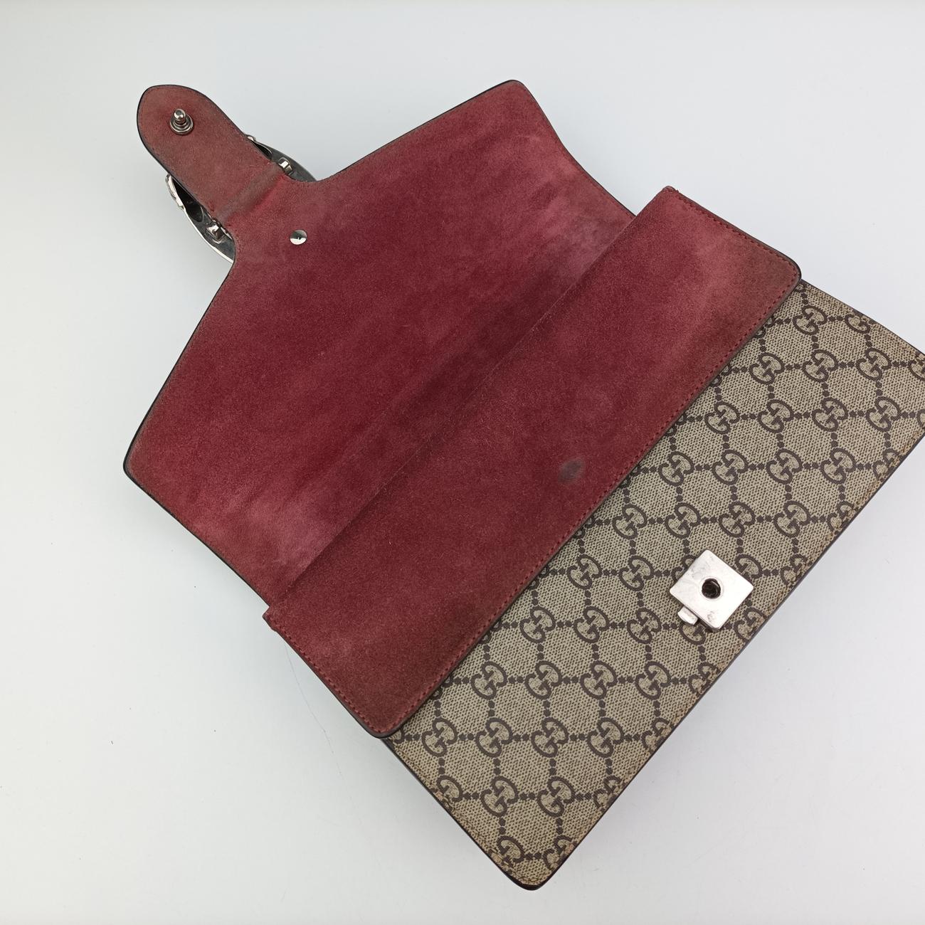 Pre-owned Gucci Dionysus beige×red×multicolor PVC coated canvas 400249 shoulderbag | stylenewstar