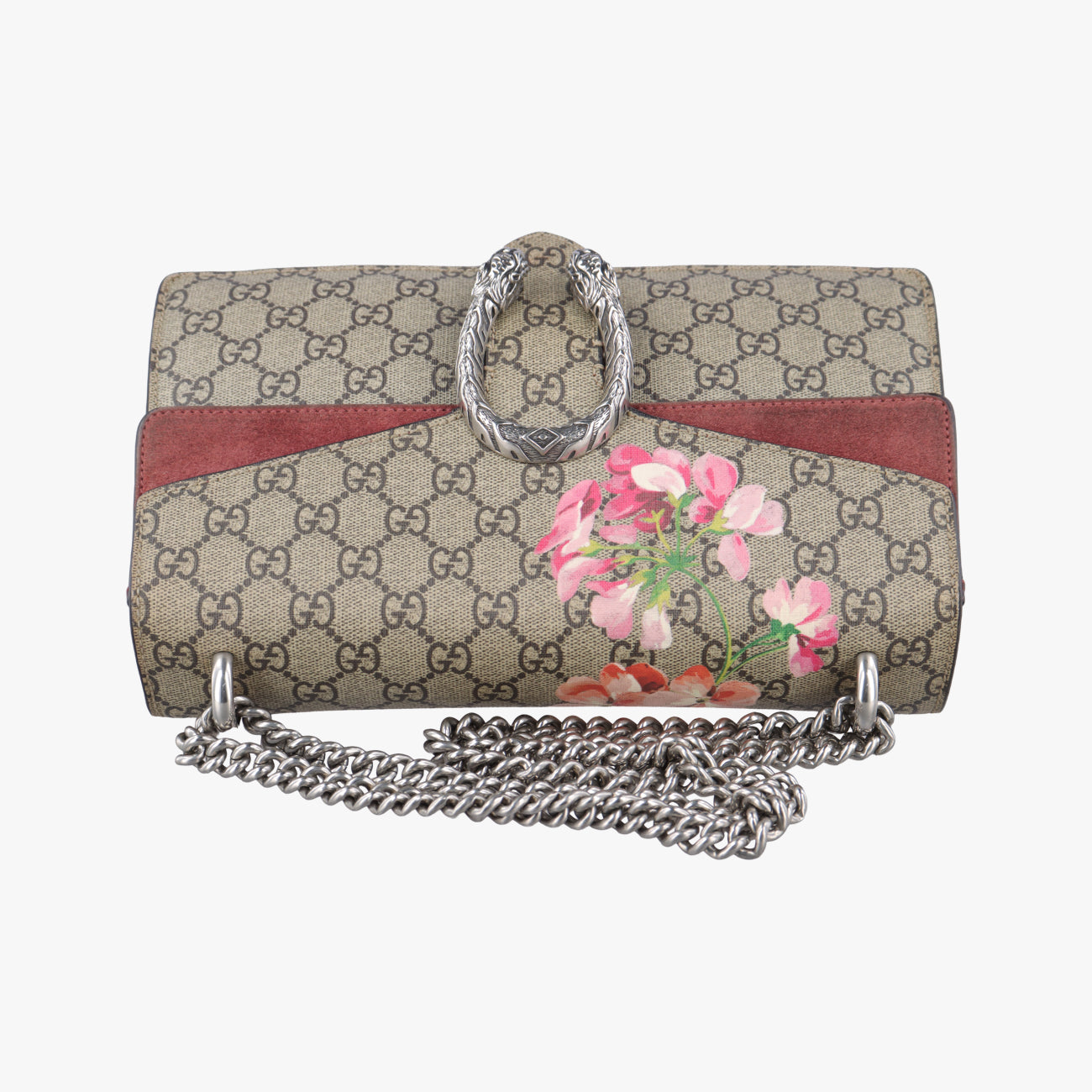 Pre-owned Gucci Dionysus beige×red×multicolor PVC coated canvas 400249 shoulderbag | stylenewstar