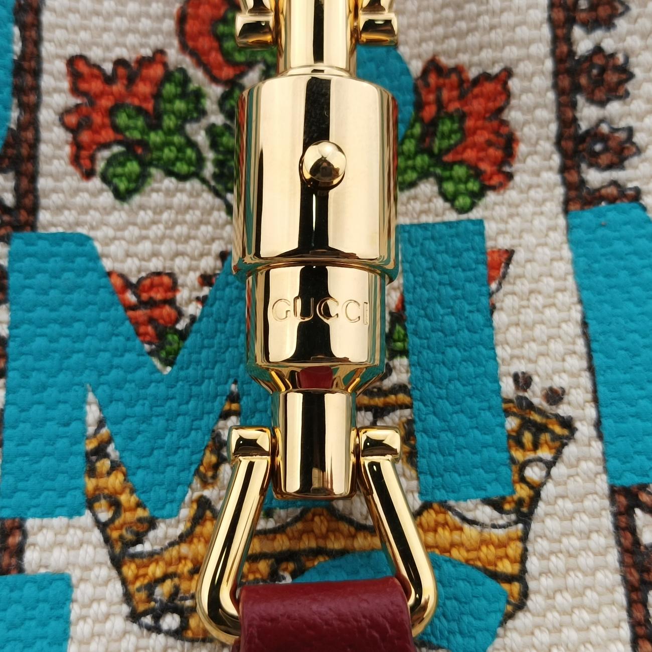 Pre-owned Gucci The Hacker Project Jackie 1961 Multicolour canvas x leather 636706 shoulderbag | stylenewstar