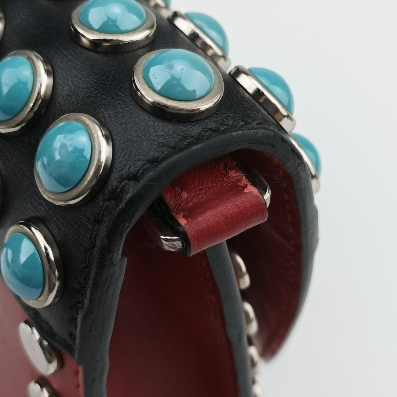 Pre-owned Prada Comic Print Black x Red x Multicolor leather 1BD121 shoulderbag | stylenewstar