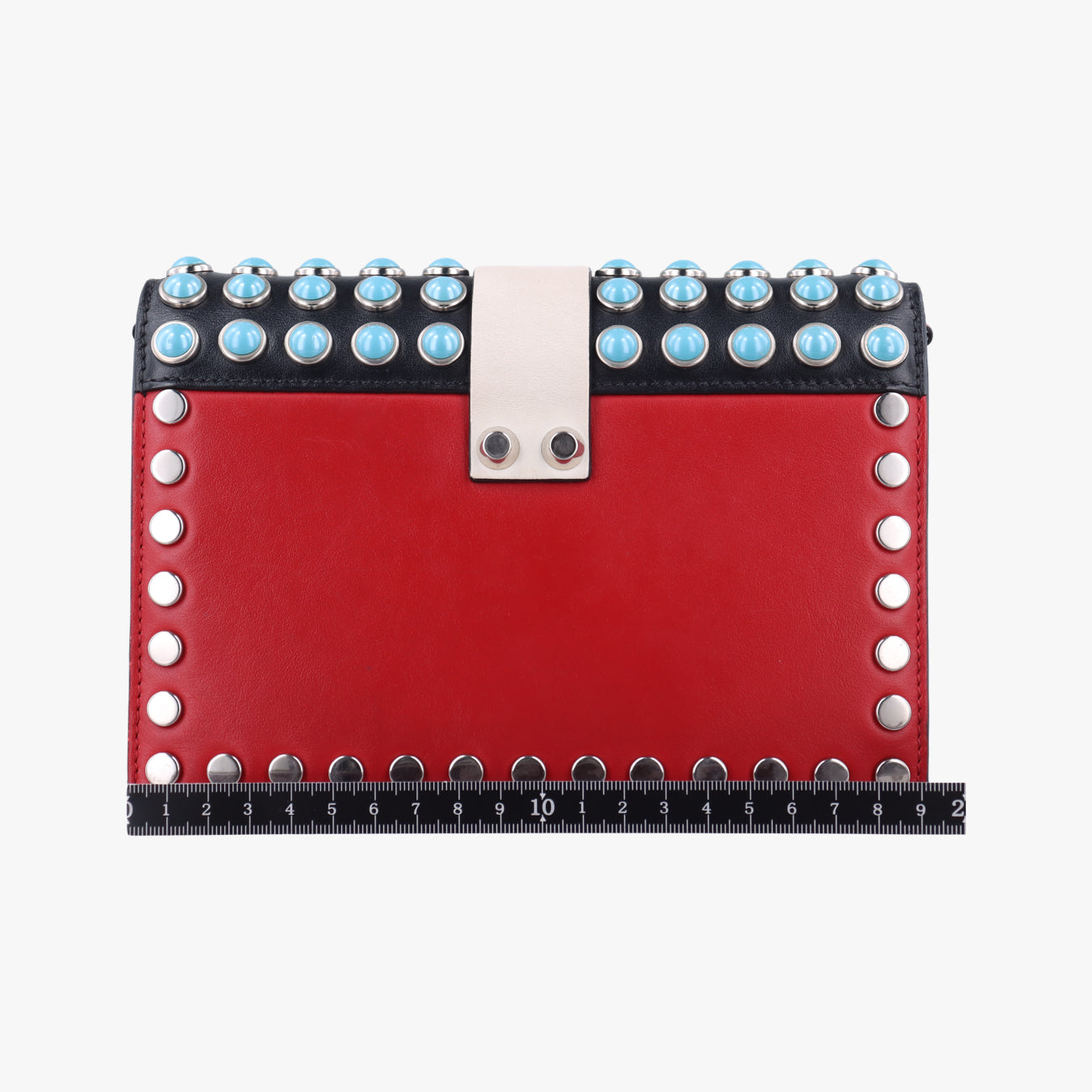 Pre-owned Prada Comic Print Black x Red x Multicolor leather 1BD121 shoulderbag | stylenewstar