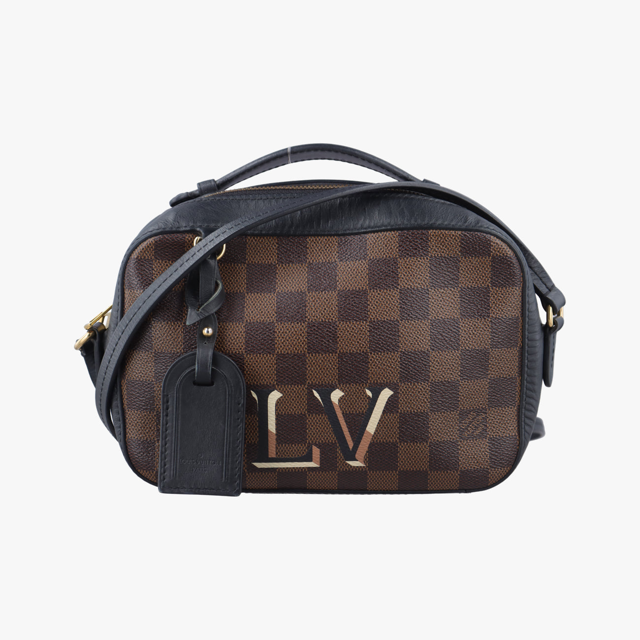 Pre-owned Louis Vuitton SANTA MONICA EBENE×Noir Damier Canvas N40189 shoulderbag | stylenewstar