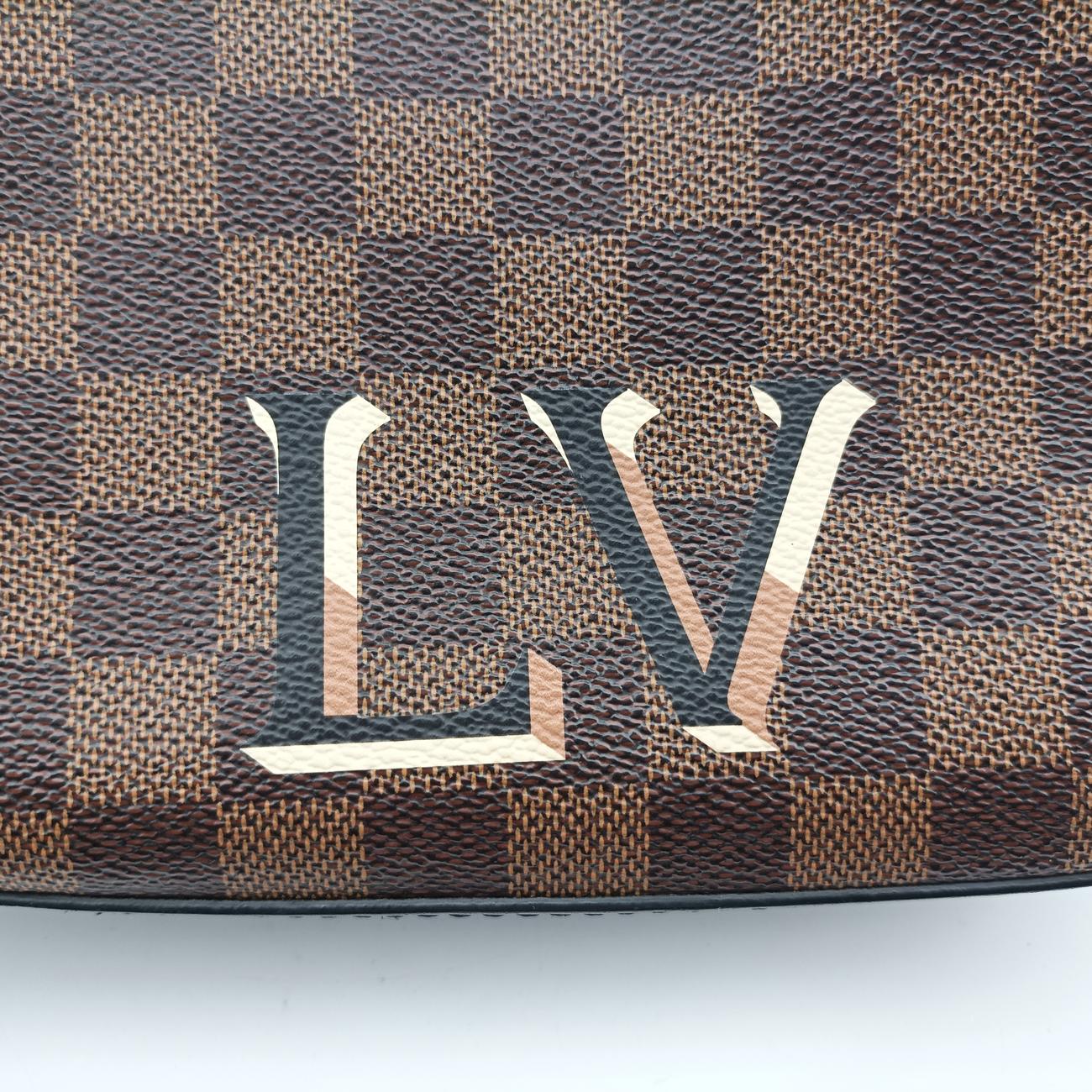 Pre-owned Louis Vuitton SANTA MONICA EBENE×Noir Damier Canvas N40189 shoulderbag | stylenewstar