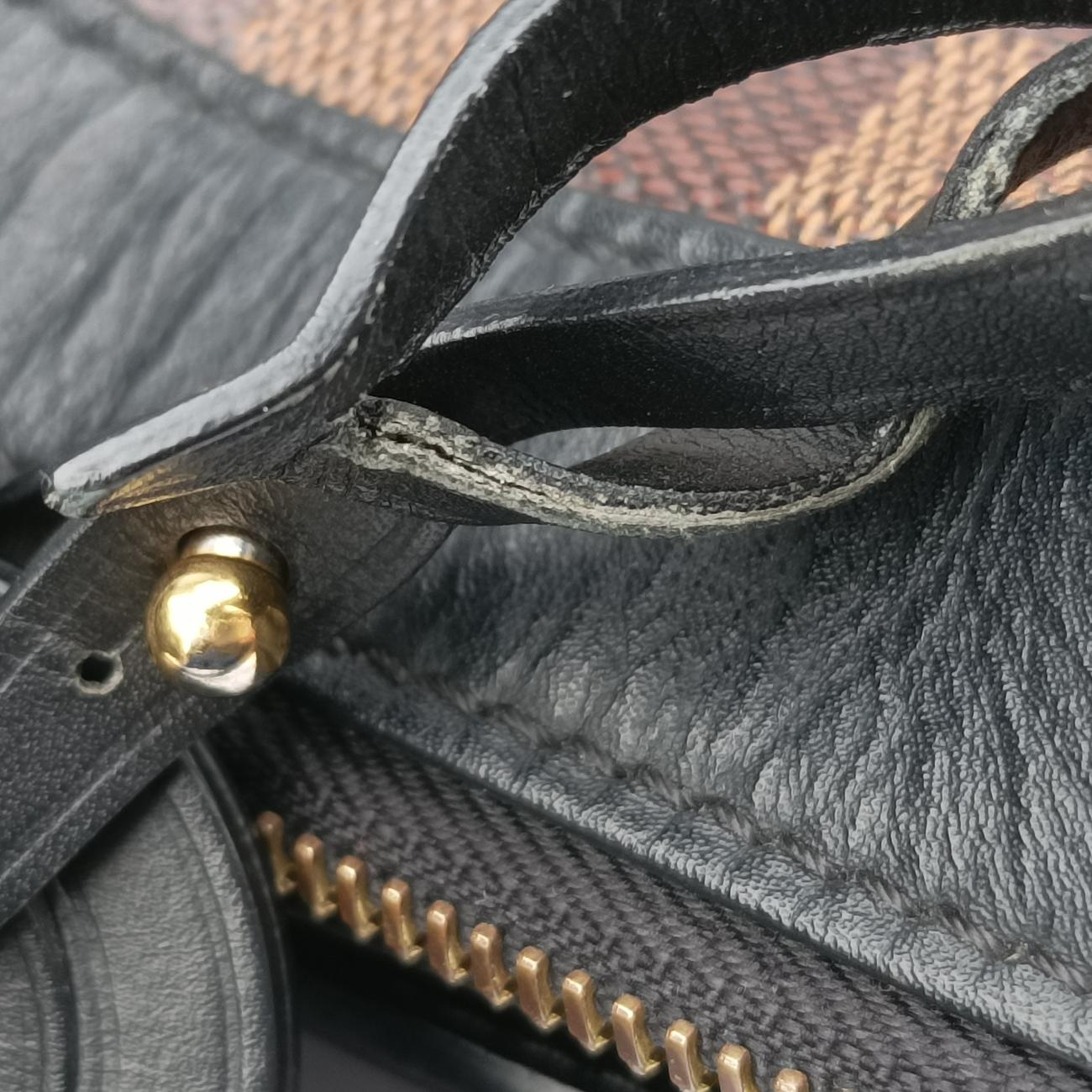 Pre-owned Louis Vuitton SANTA MONICA EBENE×Noir Damier Canvas N40189 shoulderbag | stylenewstar