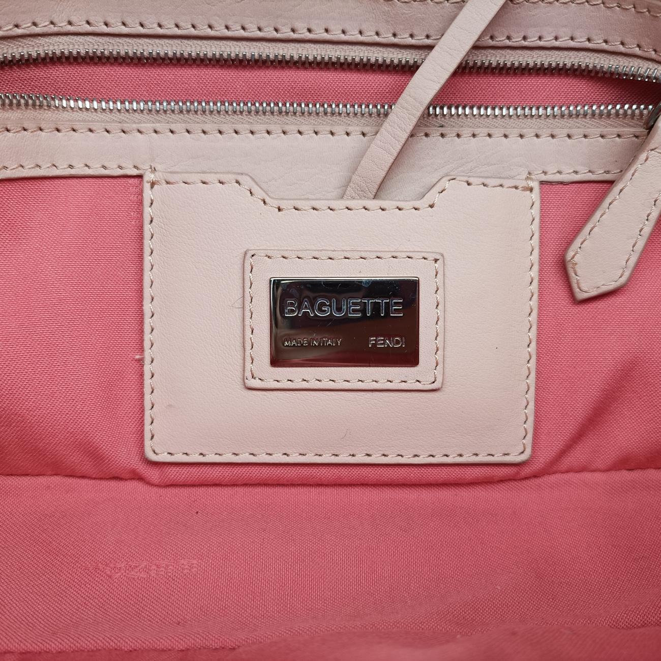 Secondhand Fendi BAGUETTE Pink×multicolor Leather 8BR600 handbag | stylenewstar