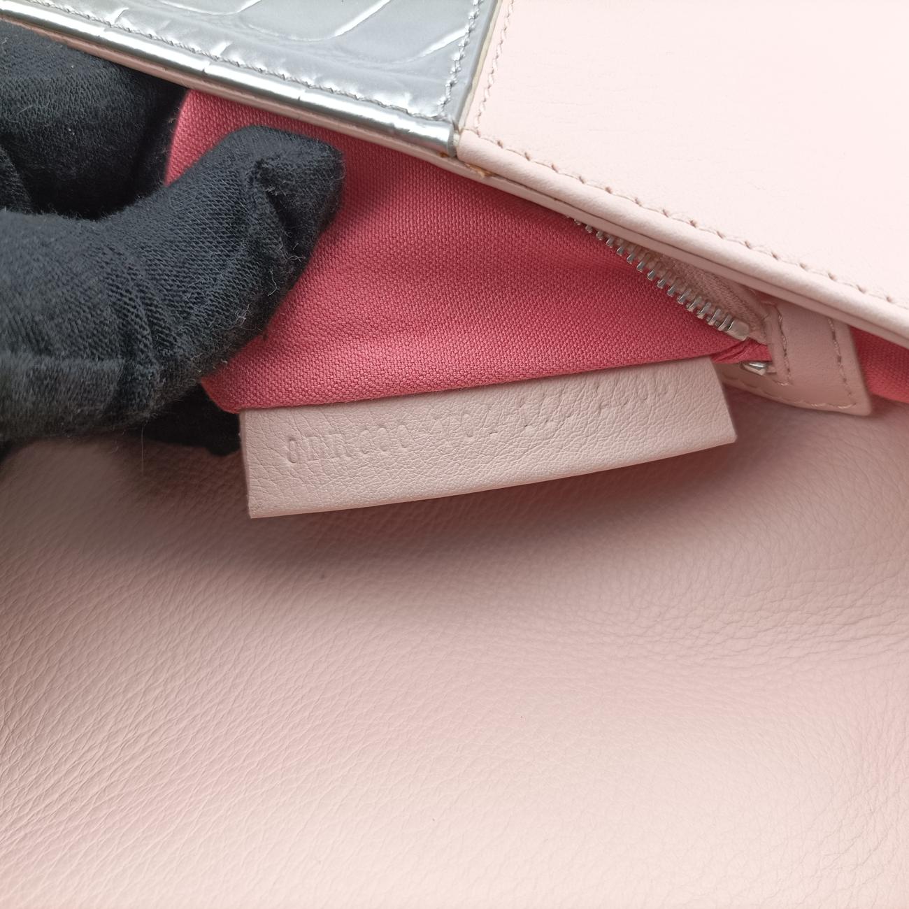 Secondhand Fendi BAGUETTE Pink×multicolor Leather 8BR600 handbag | stylenewstar