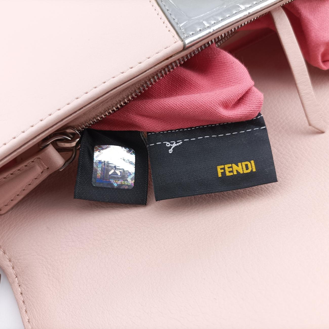 Secondhand Fendi BAGUETTE Pink×multicolor Leather 8BR600 handbag | stylenewstar