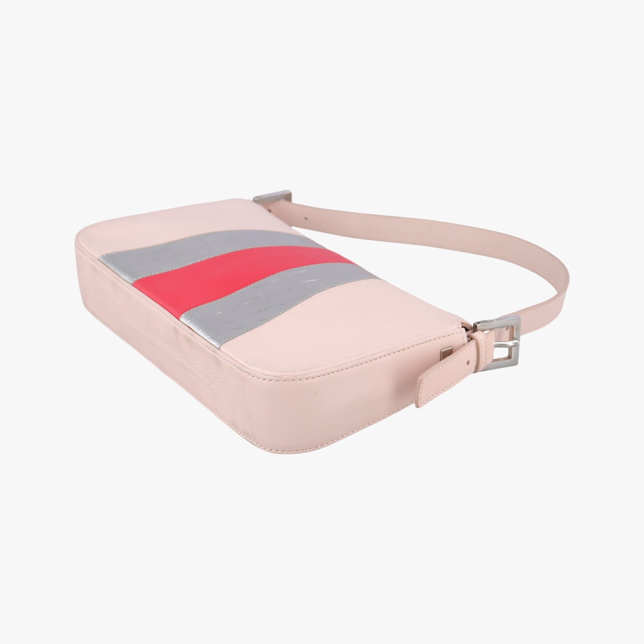 Secondhand Fendi BAGUETTE Pink×multicolor Leather 8BR600 handbag | stylenewstar