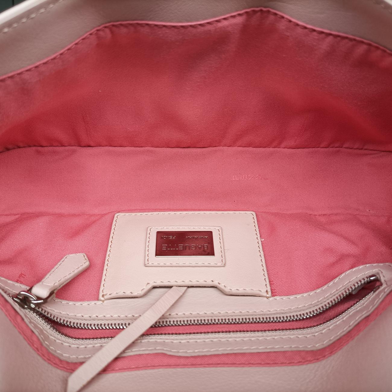 Secondhand Fendi BAGUETTE Pink×multicolor Leather 8BR600 handbag | stylenewstar