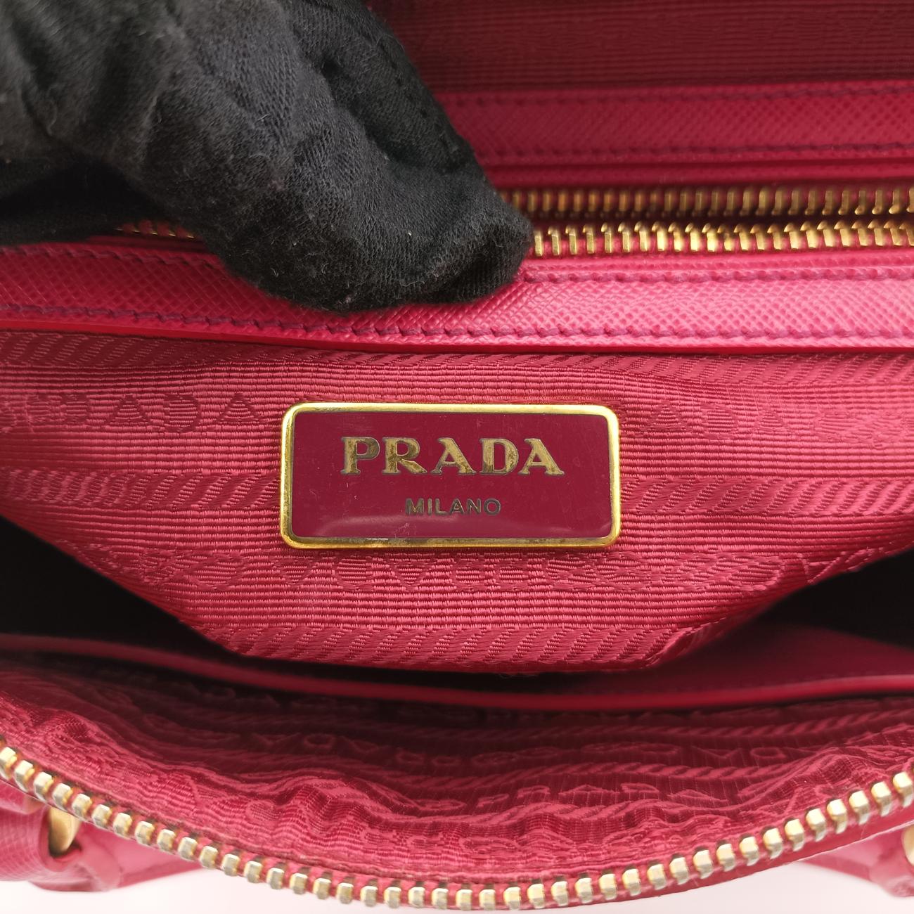 Pre-owned Prada Mini Boston Bowler Pink SAFFIANO Leather BL0823 shoulderbag | stylenewstar