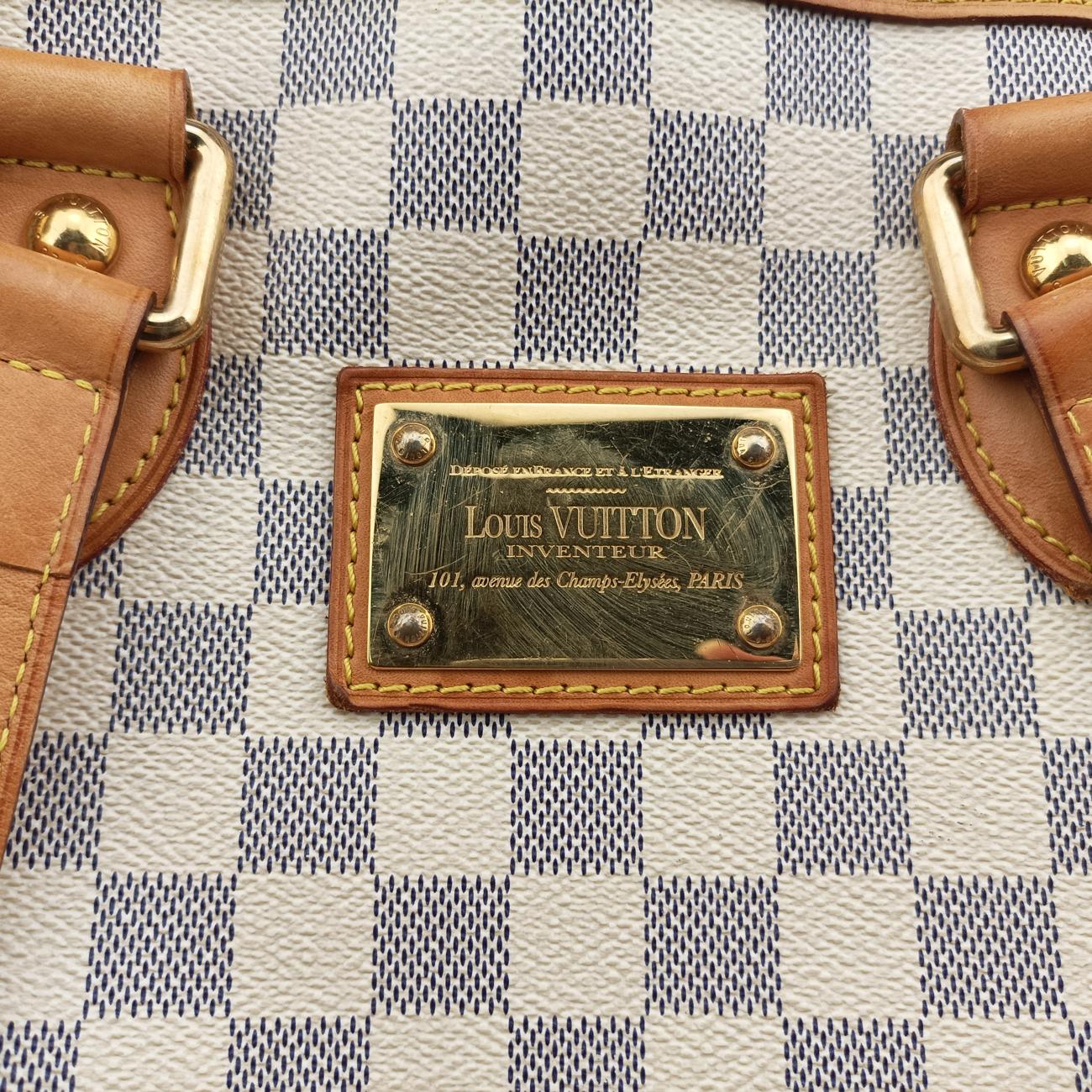 Pre-owned Louis Vuitton HAMPSTEAD PM Azur Damier Canvas N51207 shoulderbag | stylenewstar