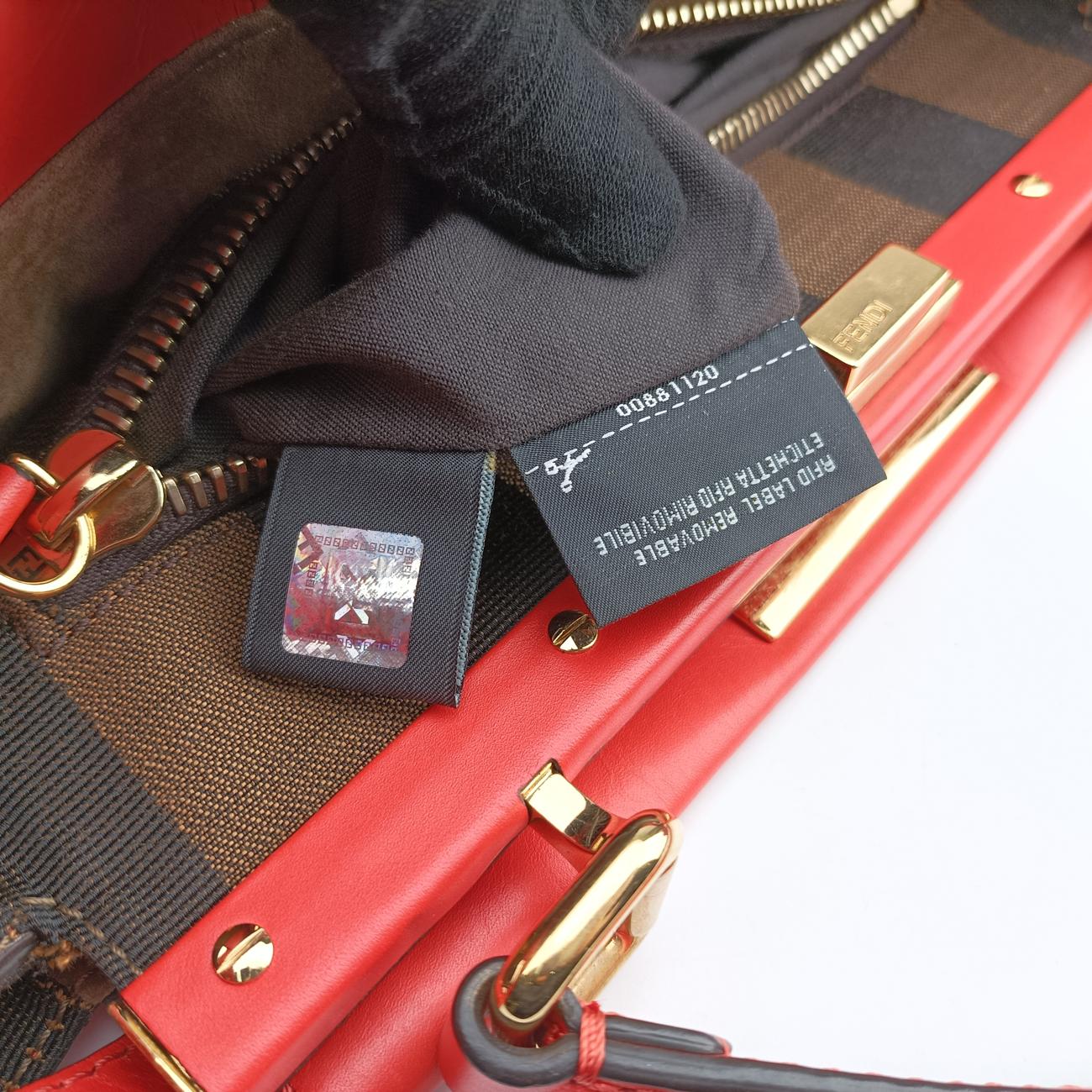 Pre-owned Fendi PEEKABOO Orange Leather 8BN226 shoulderbag | stylenewstar