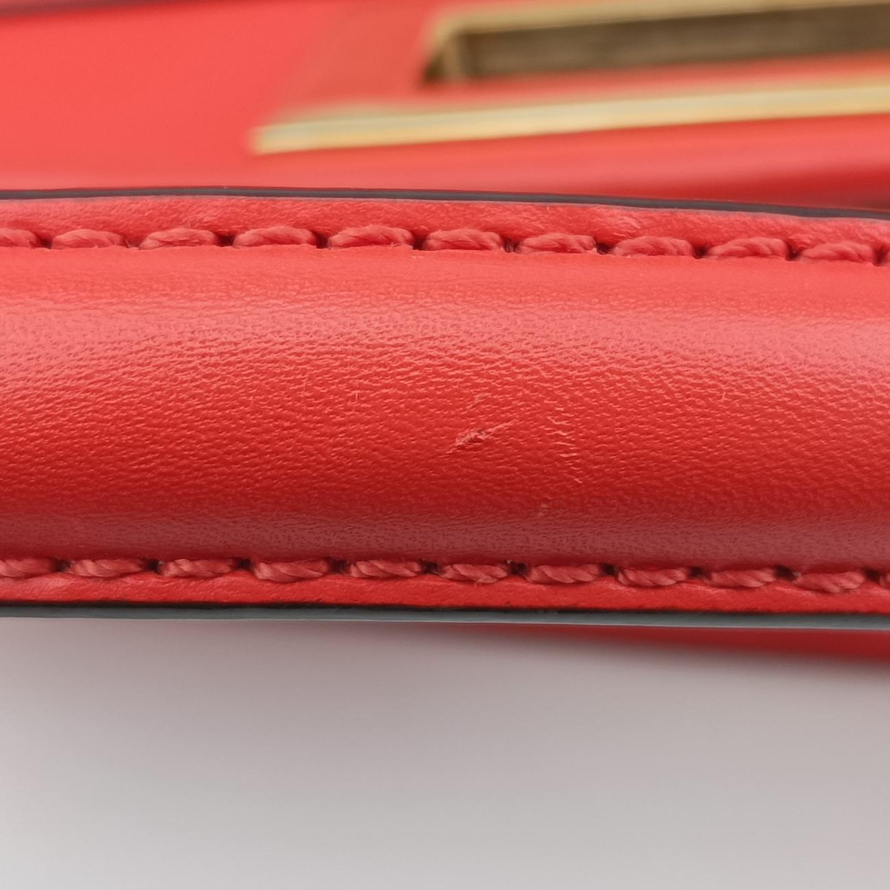 Pre-owned Fendi PEEKABOO Orange Leather 8BN226 shoulderbag | stylenewstar