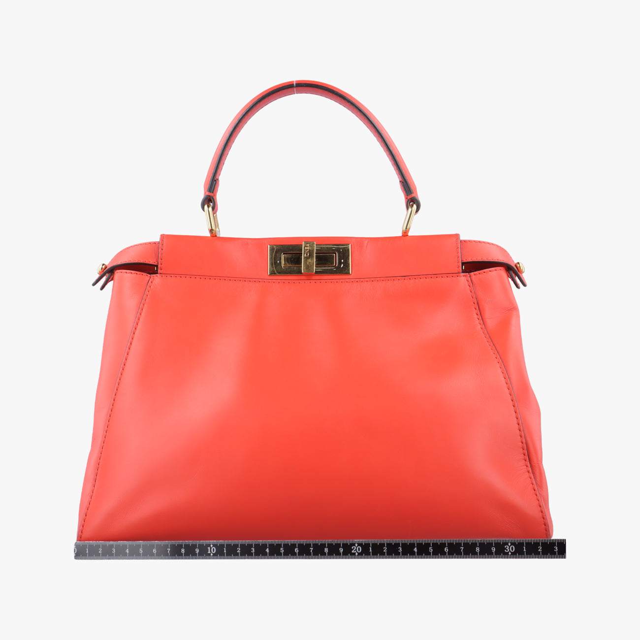 Pre-owned Fendi PEEKABOO Orange Leather 8BN226 shoulderbag | stylenewstar