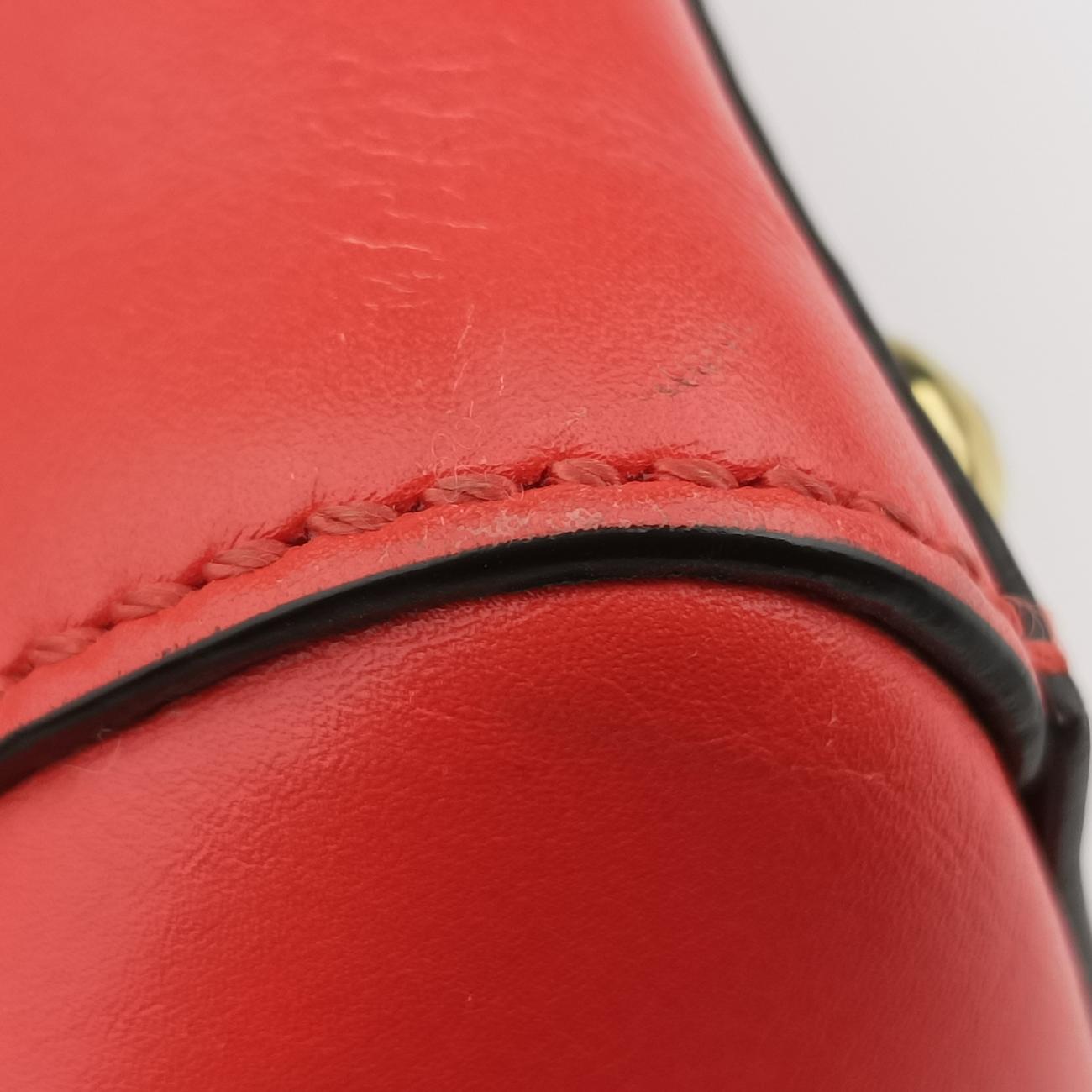 Pre-owned Fendi PEEKABOO Orange Leather 8BN226 shoulderbag | stylenewstar