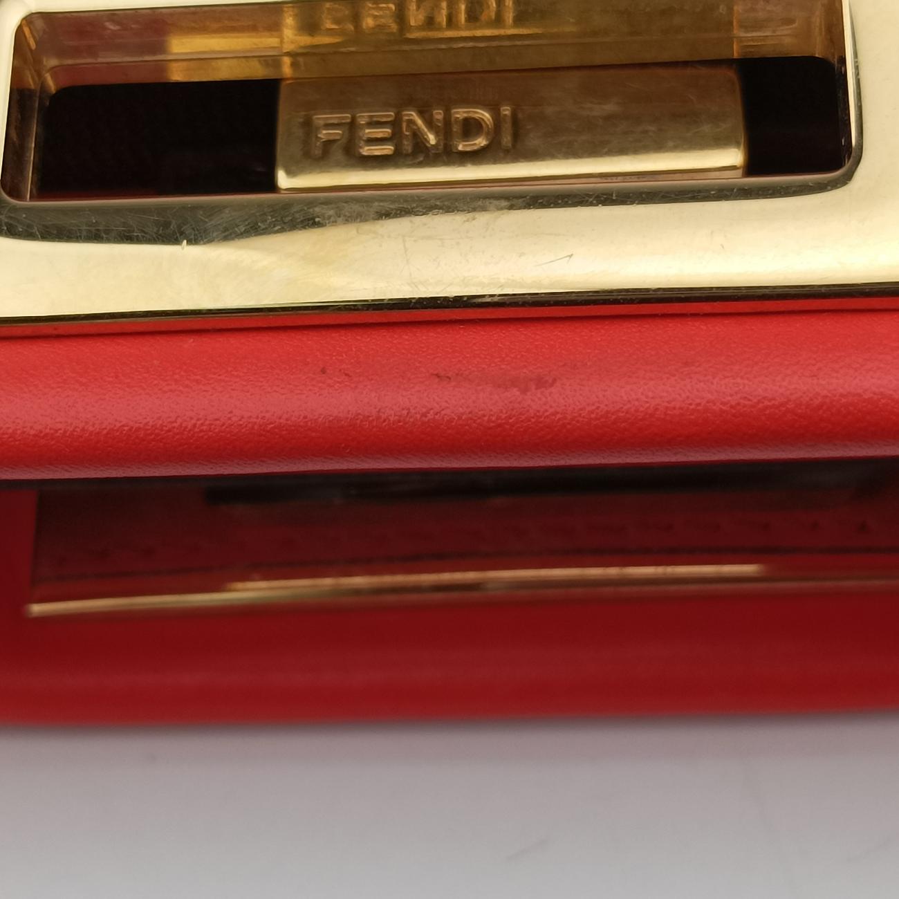 Pre-owned Fendi PEEKABOO Orange Leather 8BN226 shoulderbag | stylenewstar