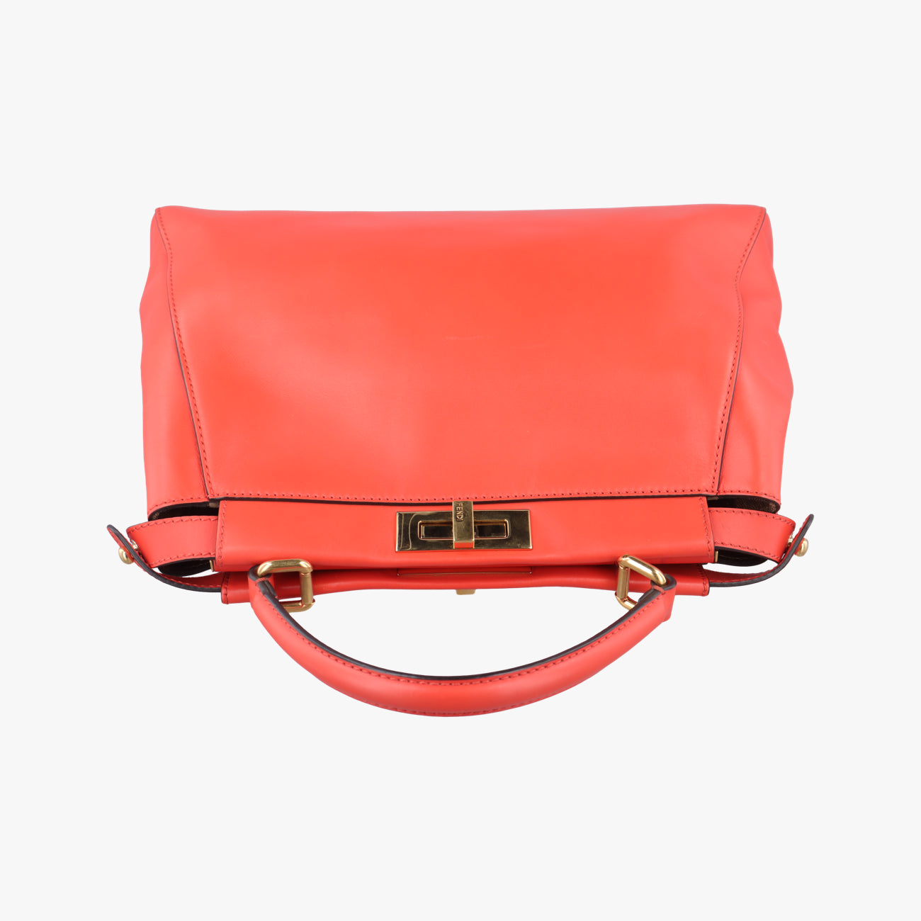 Pre-owned Fendi PEEKABOO Orange Leather 8BN226 shoulderbag | stylenewstar