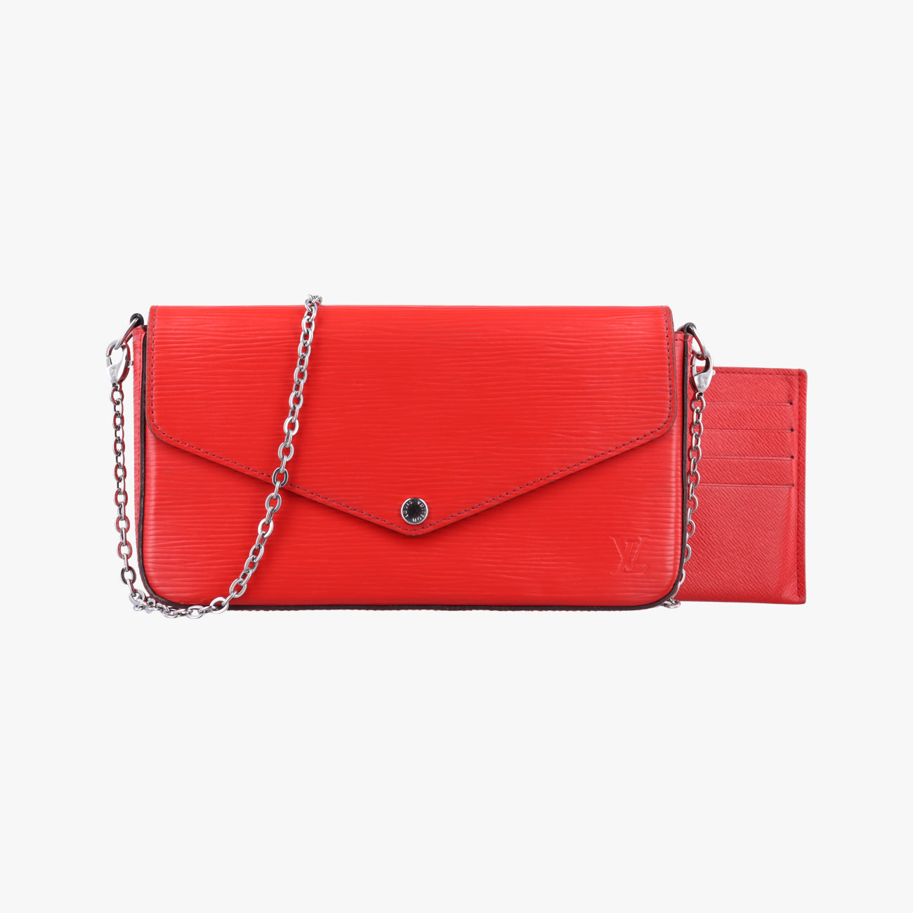 Pre-owned Louis Vuitton Empreinte Pochette Felicie scarlet Epi M41559 shoulderbag | stylenewstar