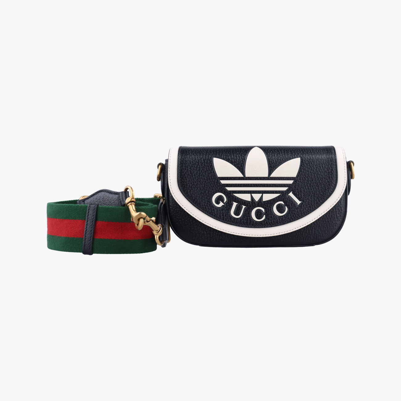 Secondhand Gucci Adidas Collaboration Black×white Leather 727791 shoulderbag | stylenewstar