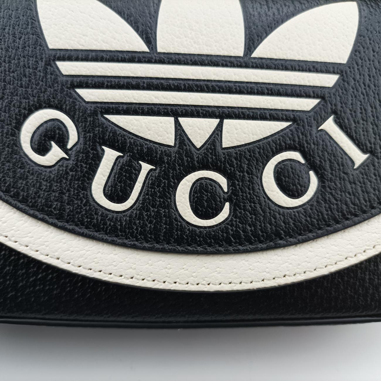 Secondhand Gucci Adidas Collaboration Black×white Leather 727791 shoulderbag | stylenewstar