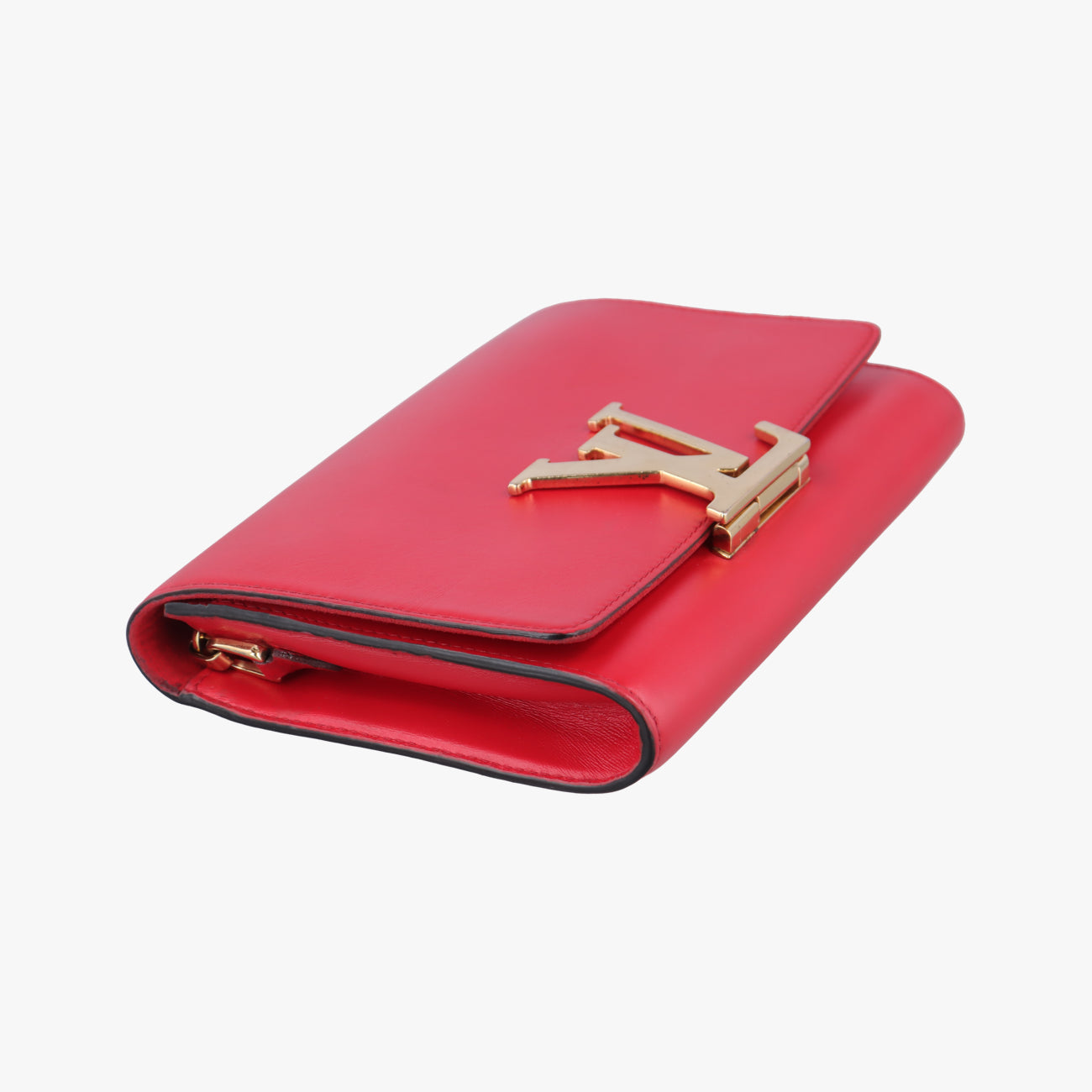 Pre-owned Louis Vuitton Pochette Louise GM Red leather M94647 shoulderbag | stylenewstar