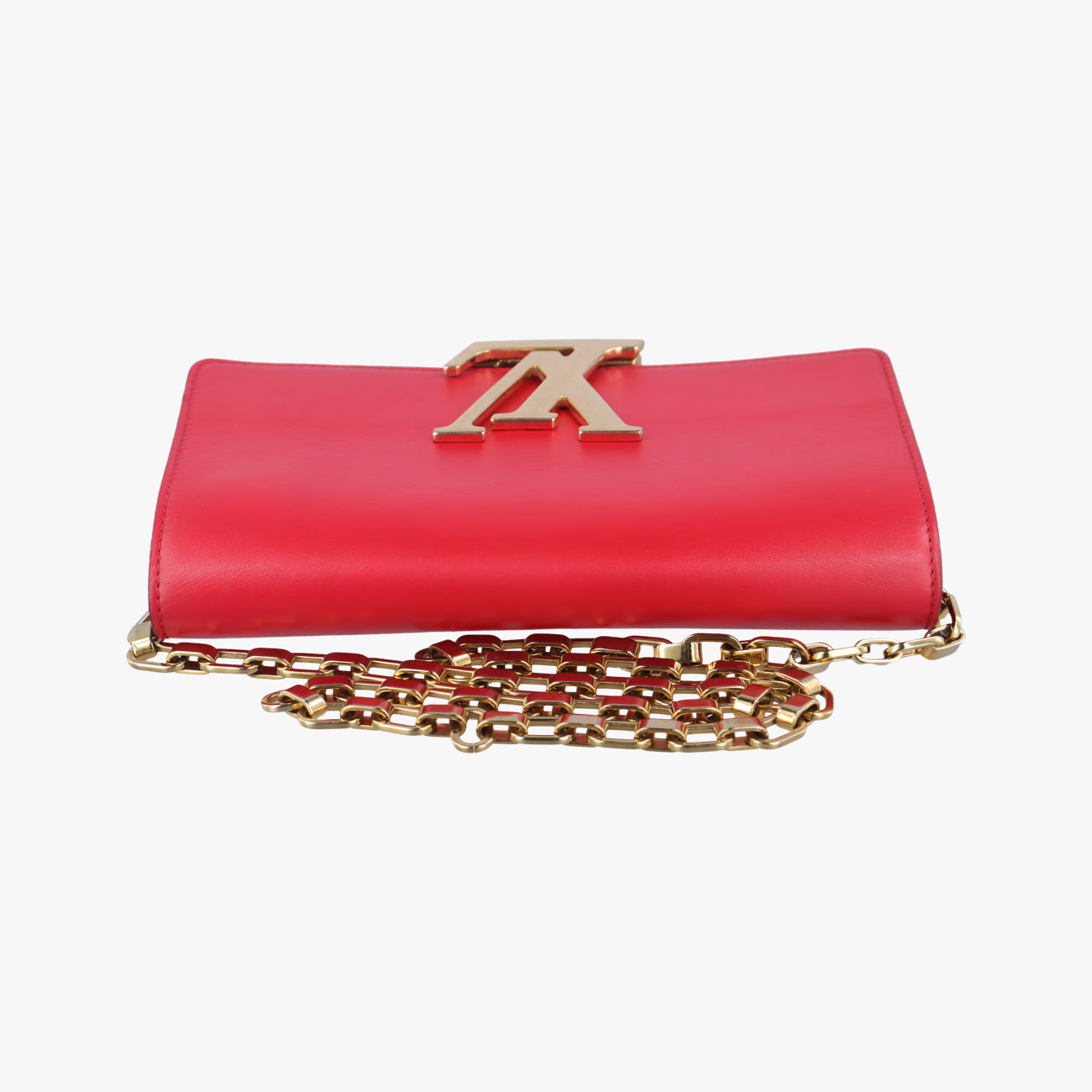 Pre-owned Louis Vuitton Pochette Louise GM Red leather M94647 shoulderbag | stylenewstar