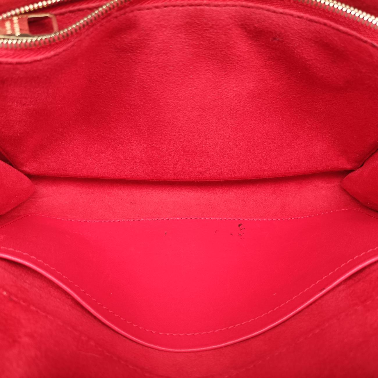 Pre-owned Louis Vuitton Pochette Louise GM Red leather M94647 shoulderbag | stylenewstar