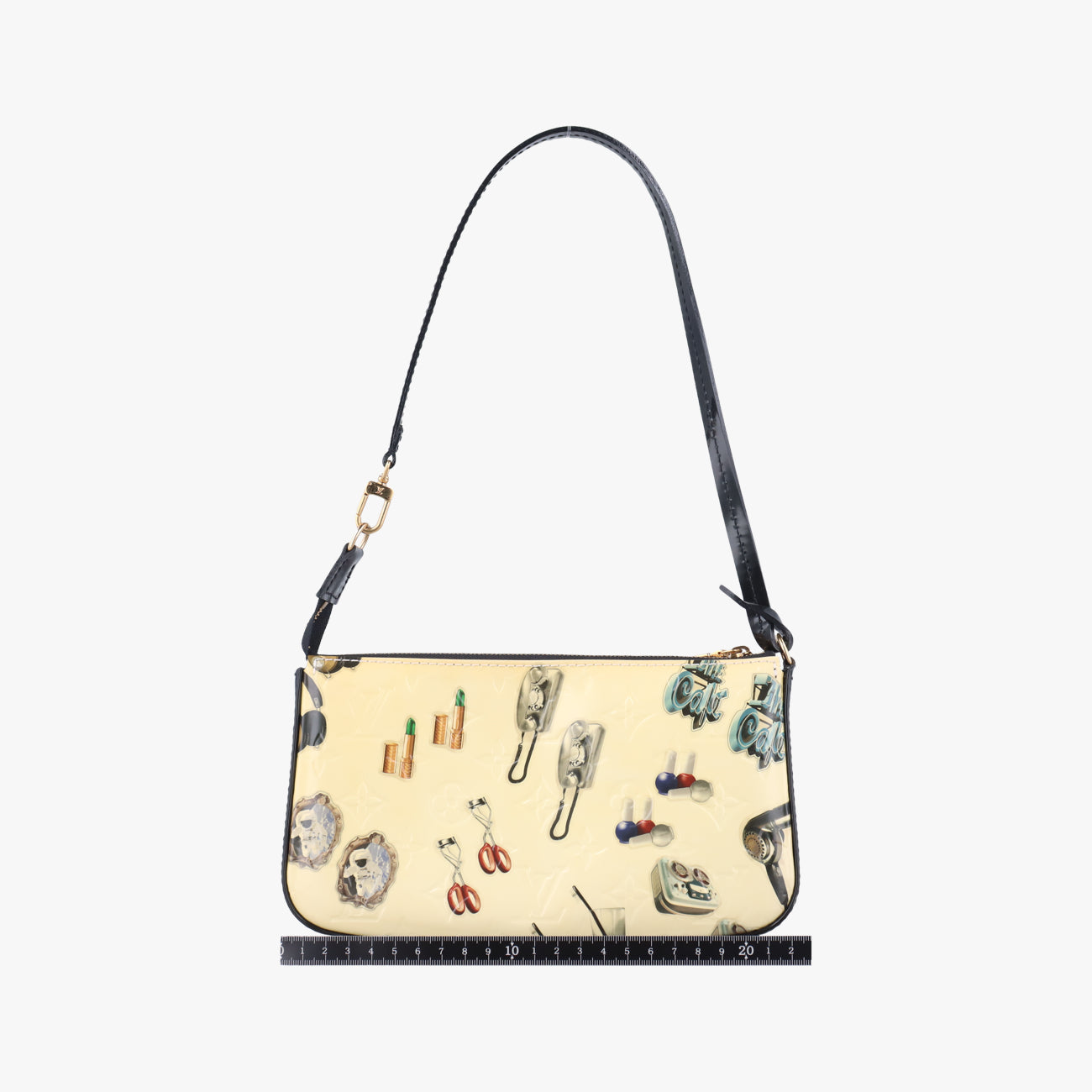Pre-owned Louis Vuitton Pochette Accessoires Sticker White×multicolor Vernis M90928 handbag | stylenewstar