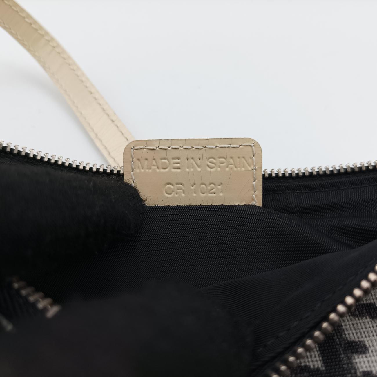 Pre-owned Christian Dior Saddle Black x Gray x White Jacquard  handbag | stylenewstar